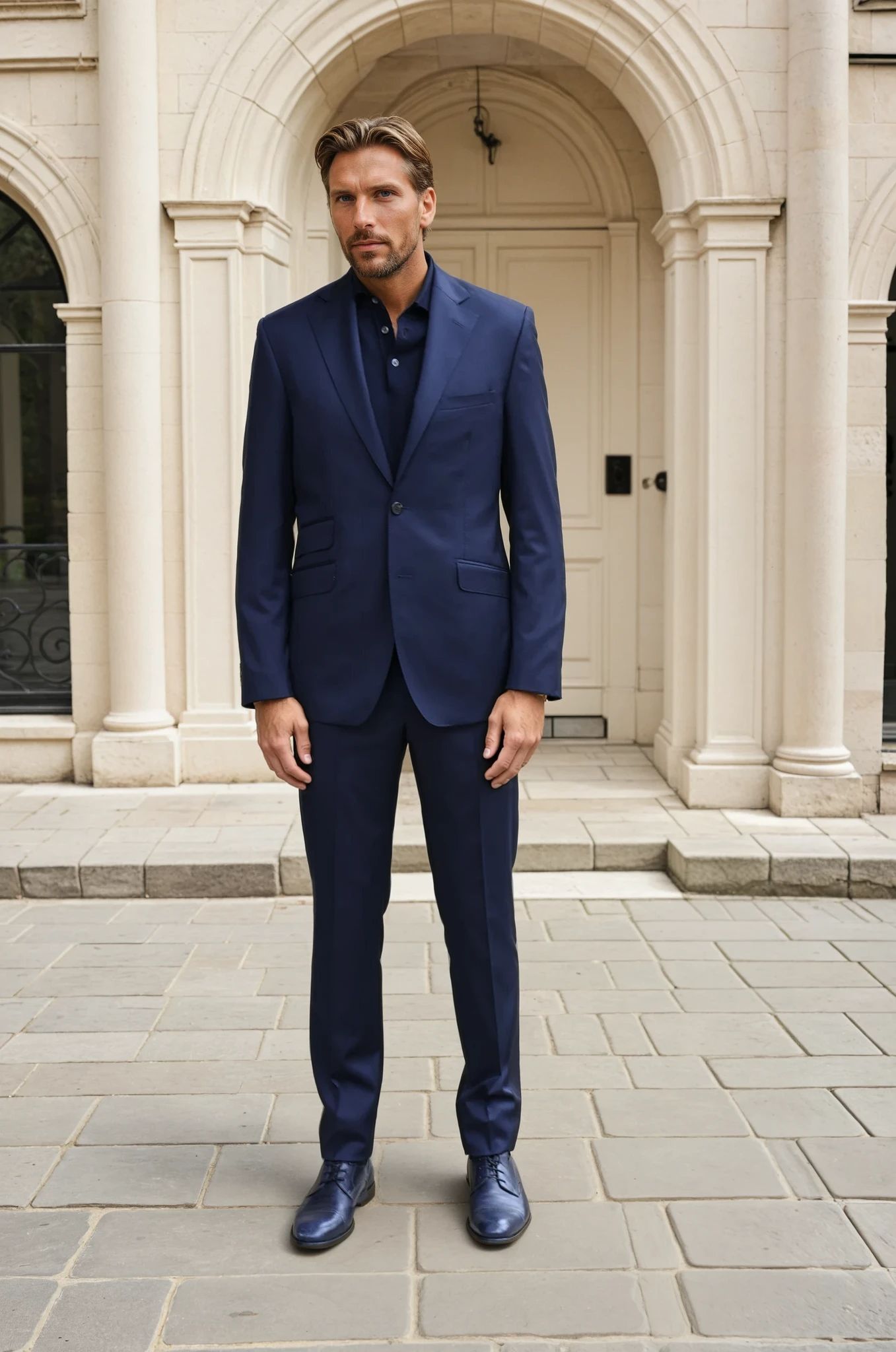 Costume Goal en laine Super 110'S - Marine-COSTUME HOMME-Curling-Paris