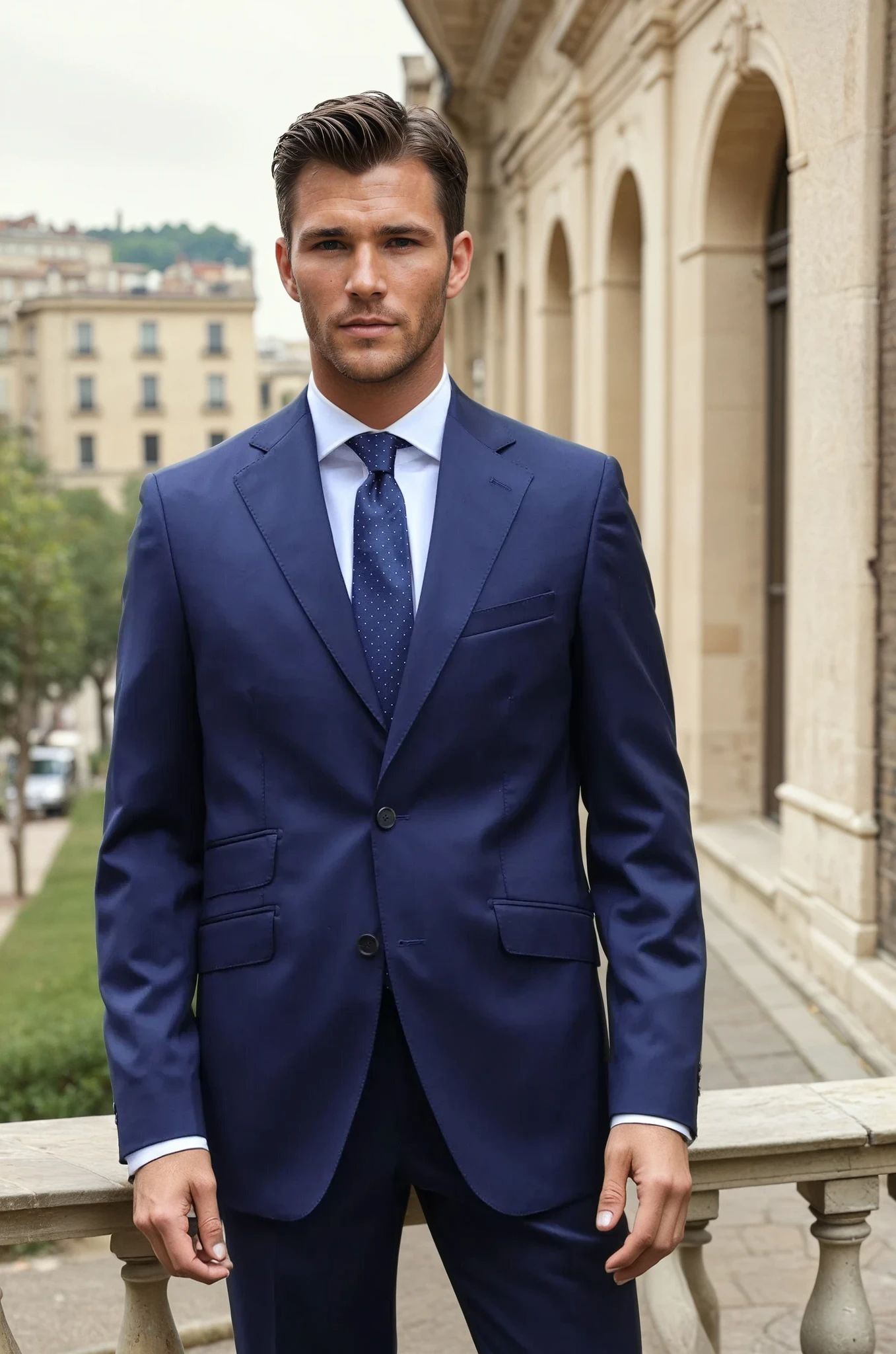 Costume Goal en laine Super 110's - Marine-COSTUME HOMME-Curling-Paris