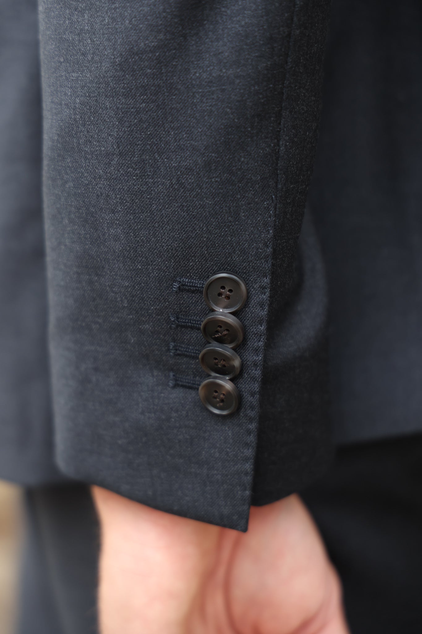 Costume Goal en laine vierge Super 110'S - Anthracite-COSTUME HOMME-Curling-Paris