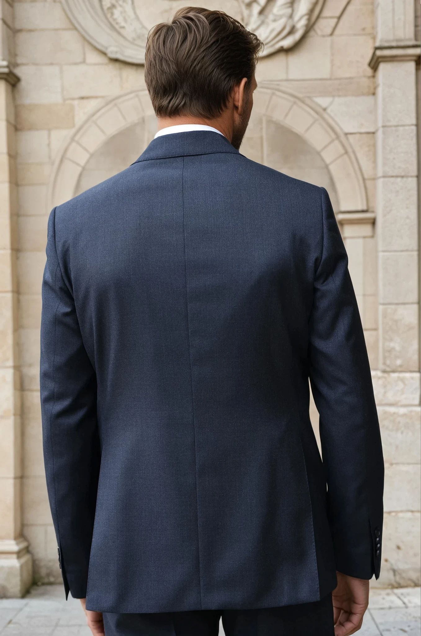 Costume Goal en laine vierge Super 110'S - Anthracite-COSTUME HOMME-Curling-Paris