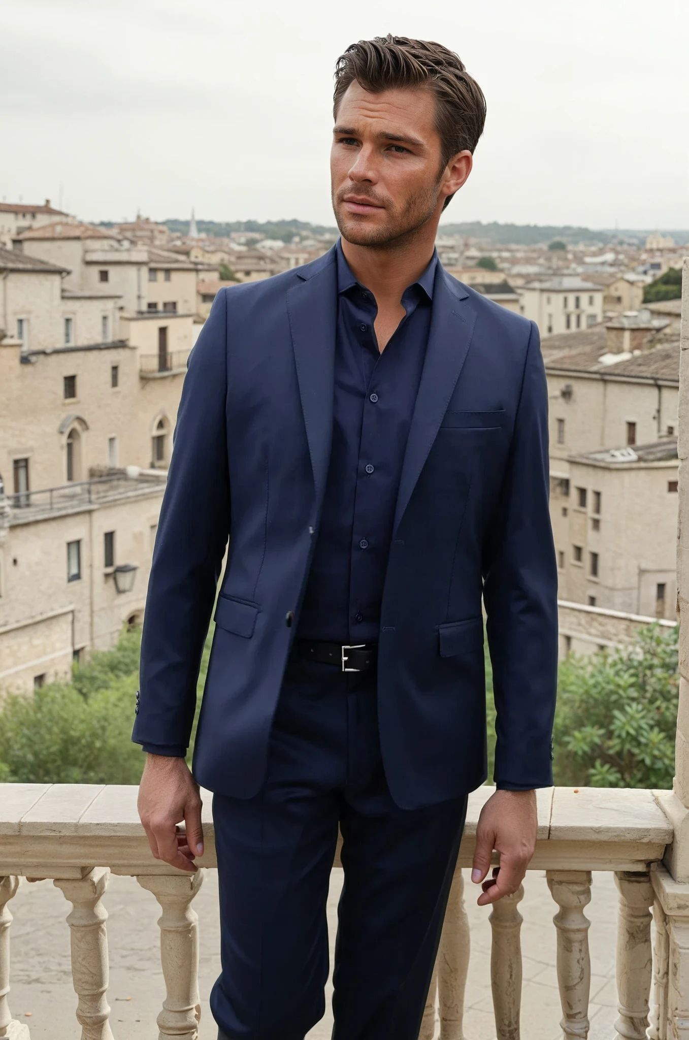 Costume Steven en laine Super 110's - Marine-COSTUME HOMME-Curling-Paris