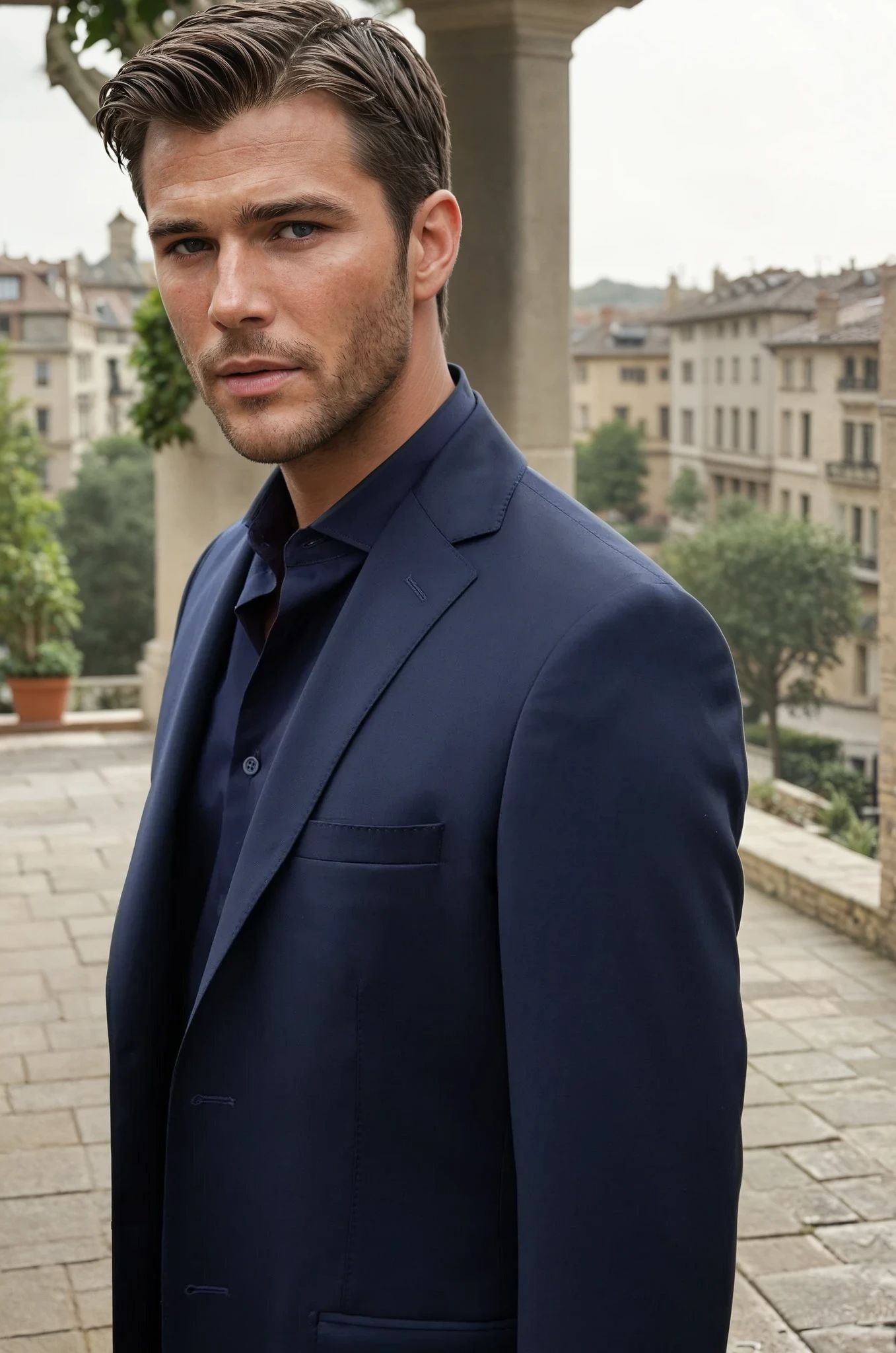 Costume Steven en laine Super 110's - Marine-COSTUME HOMME-Curling-Paris