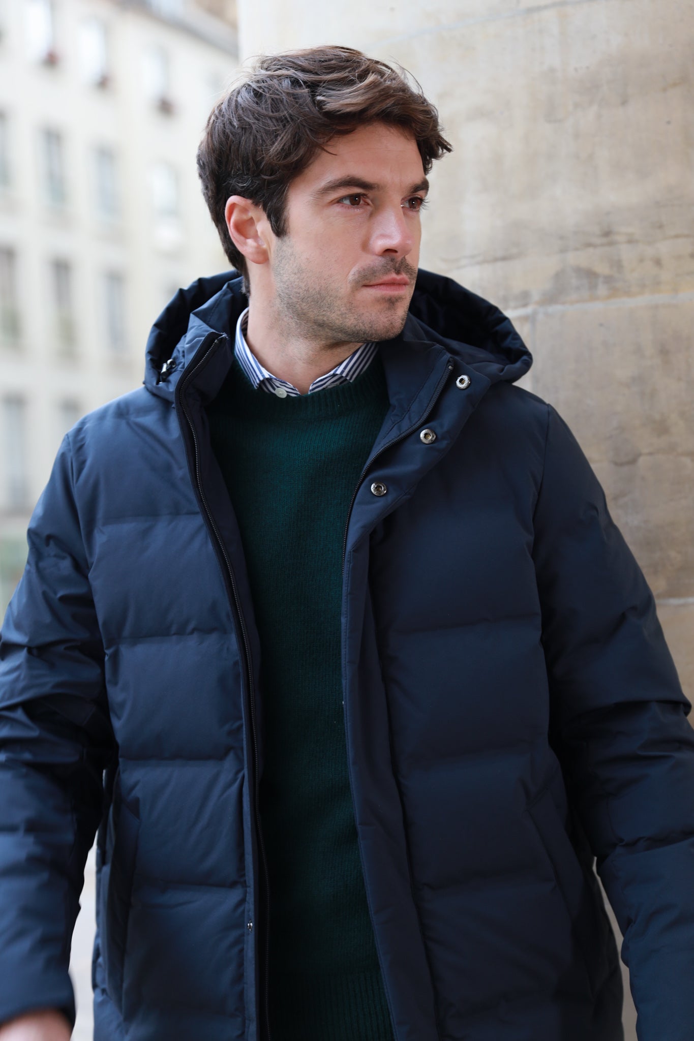 Doudoune longue Matteo - Marine-MANTEAU HOMME-Curling-Paris