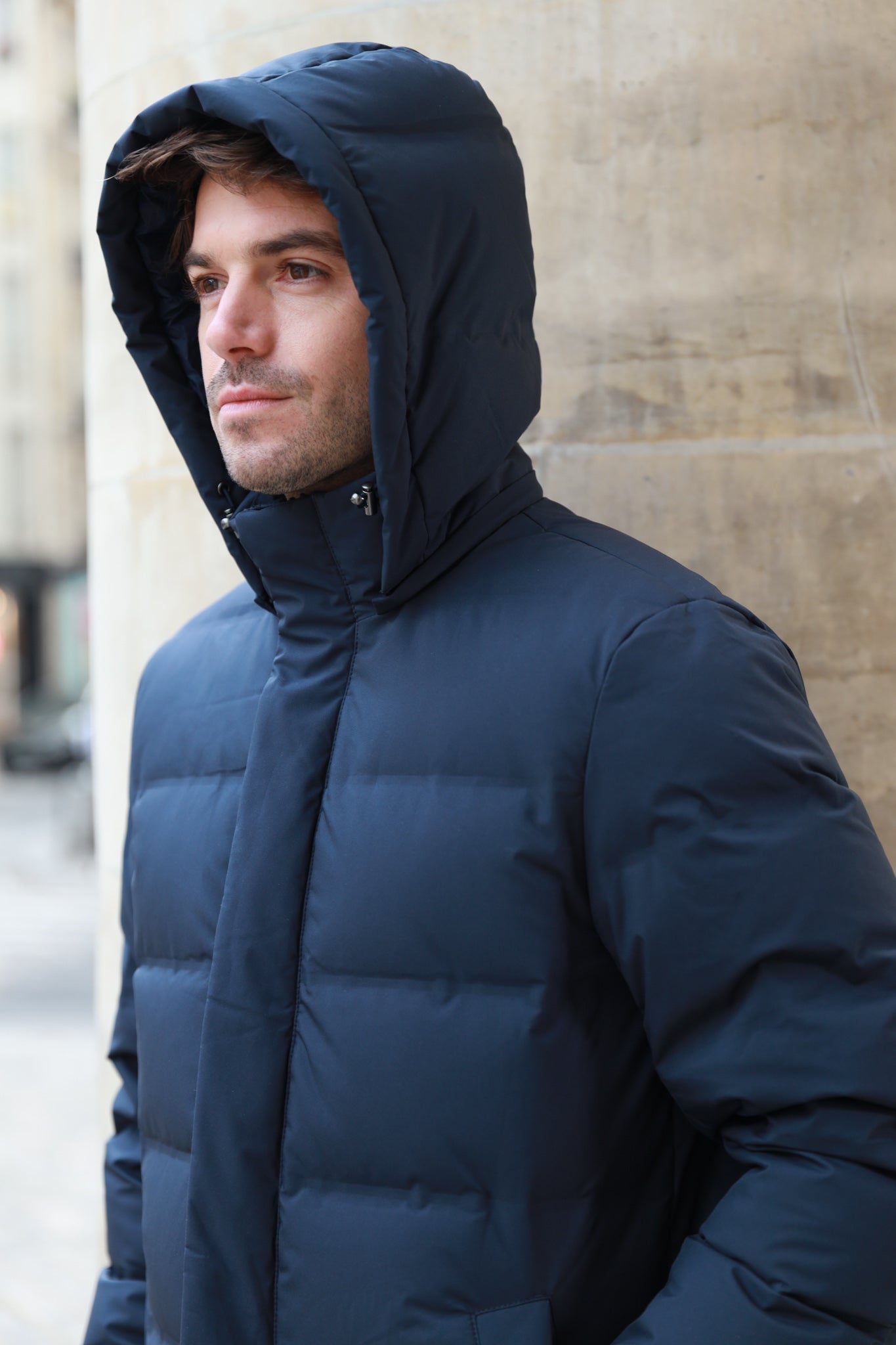 Doudoune longue Matteo - Marine-MANTEAU HOMME-Curling-Paris