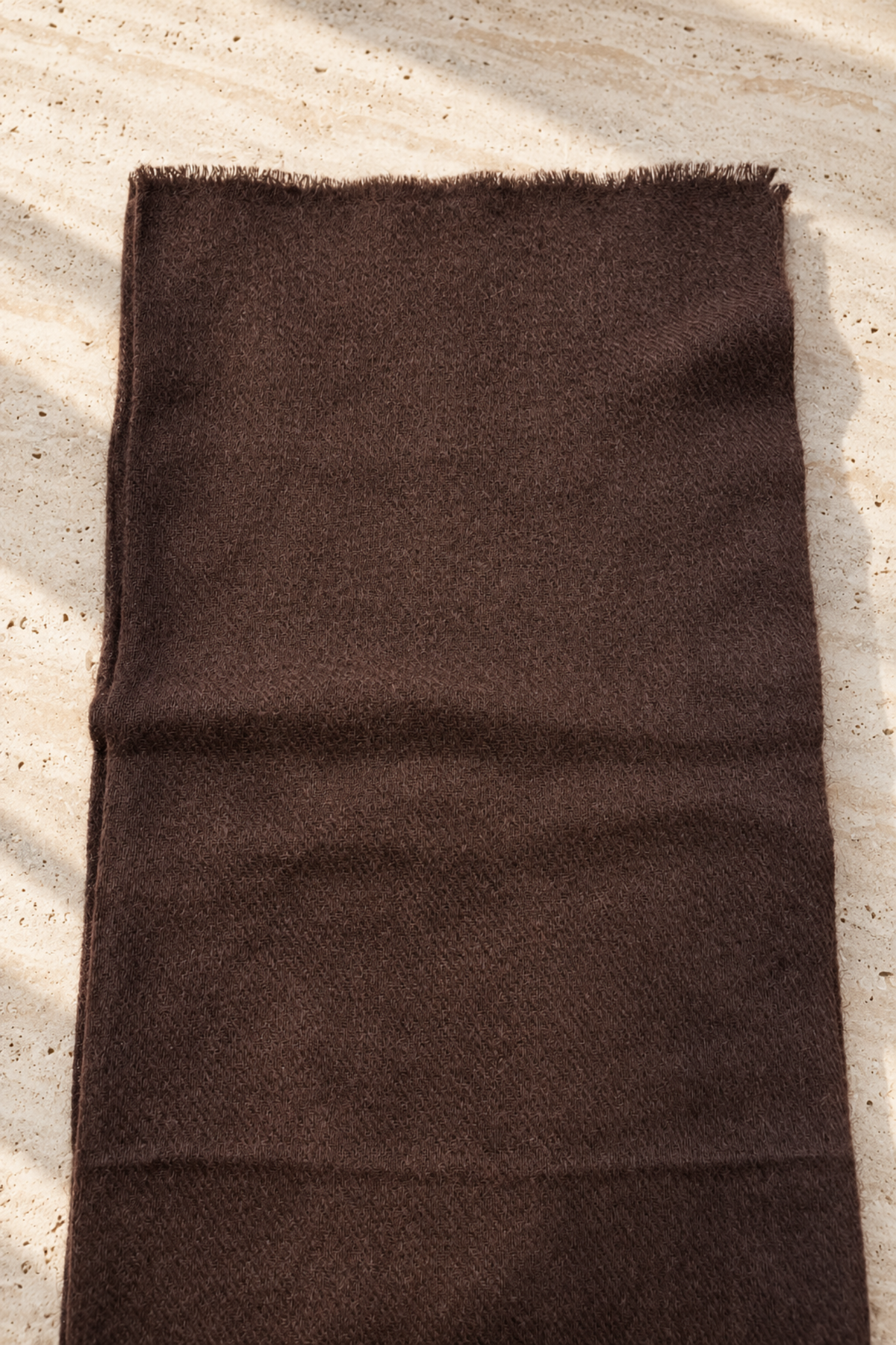 Écharpe Niccolo en 100 % cachemire marron-ETOLE-Curling-Paris