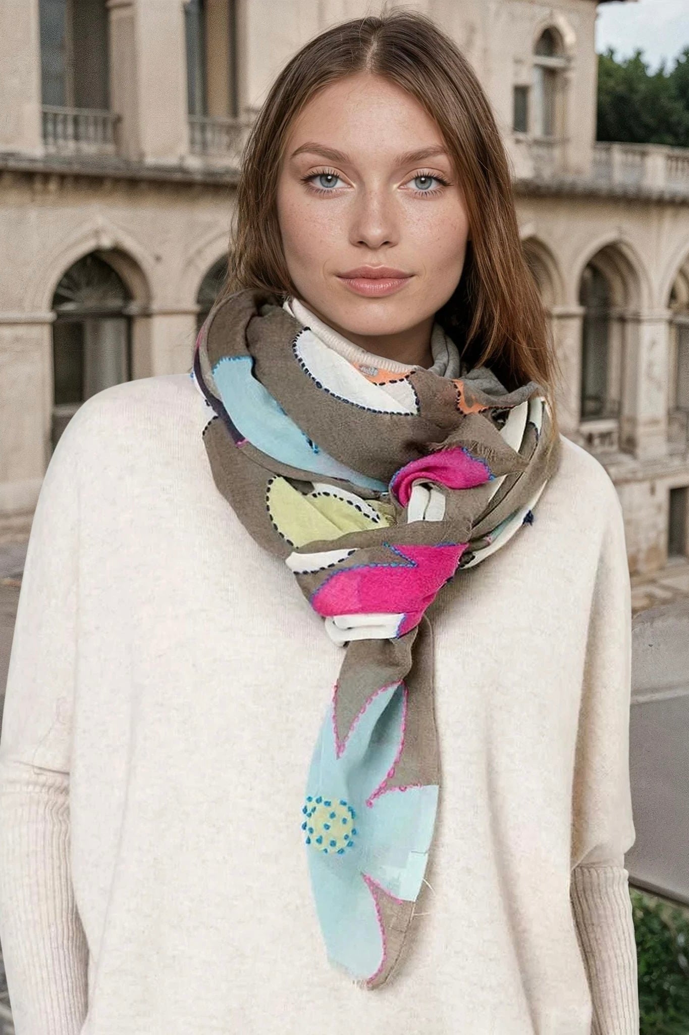 Etole Anette en laine - Taupe-ECHARPES FEMME-Curling-Paris
