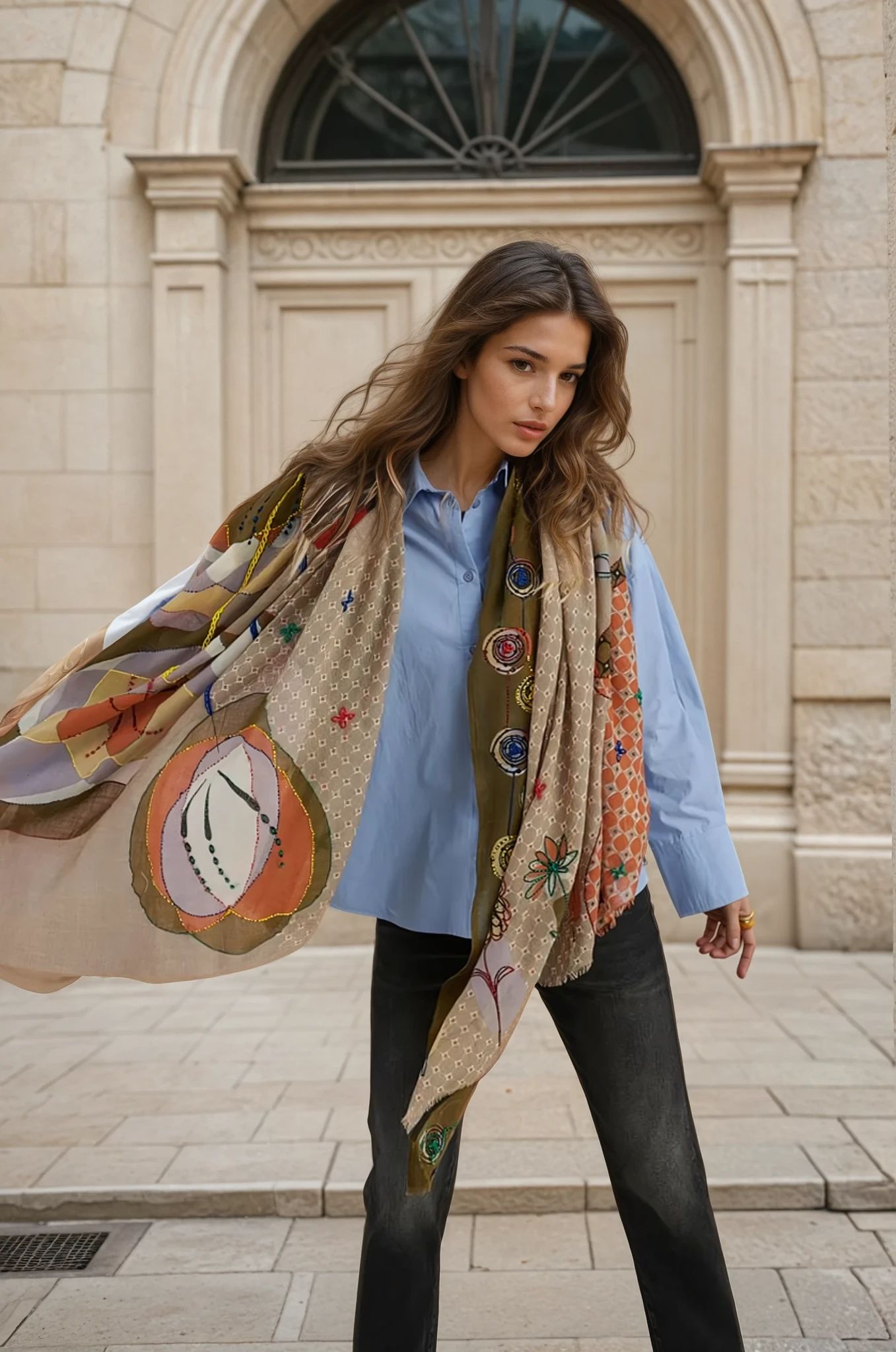 Etole Aster en laine - Beige-ECHARPES FEMME-Curling-Paris