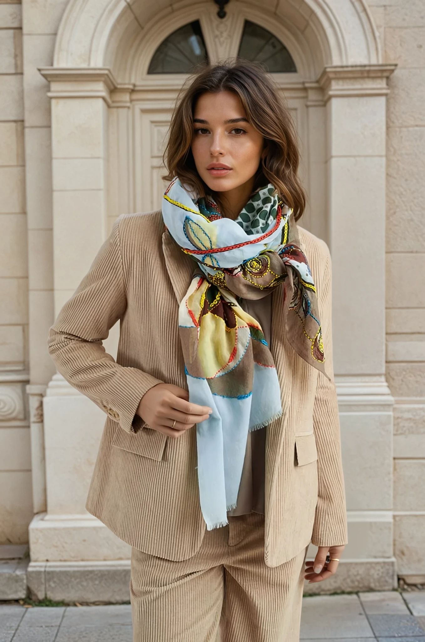 Etole Aster en laine - Ciel-ECHARPES FEMME-Curling-Paris