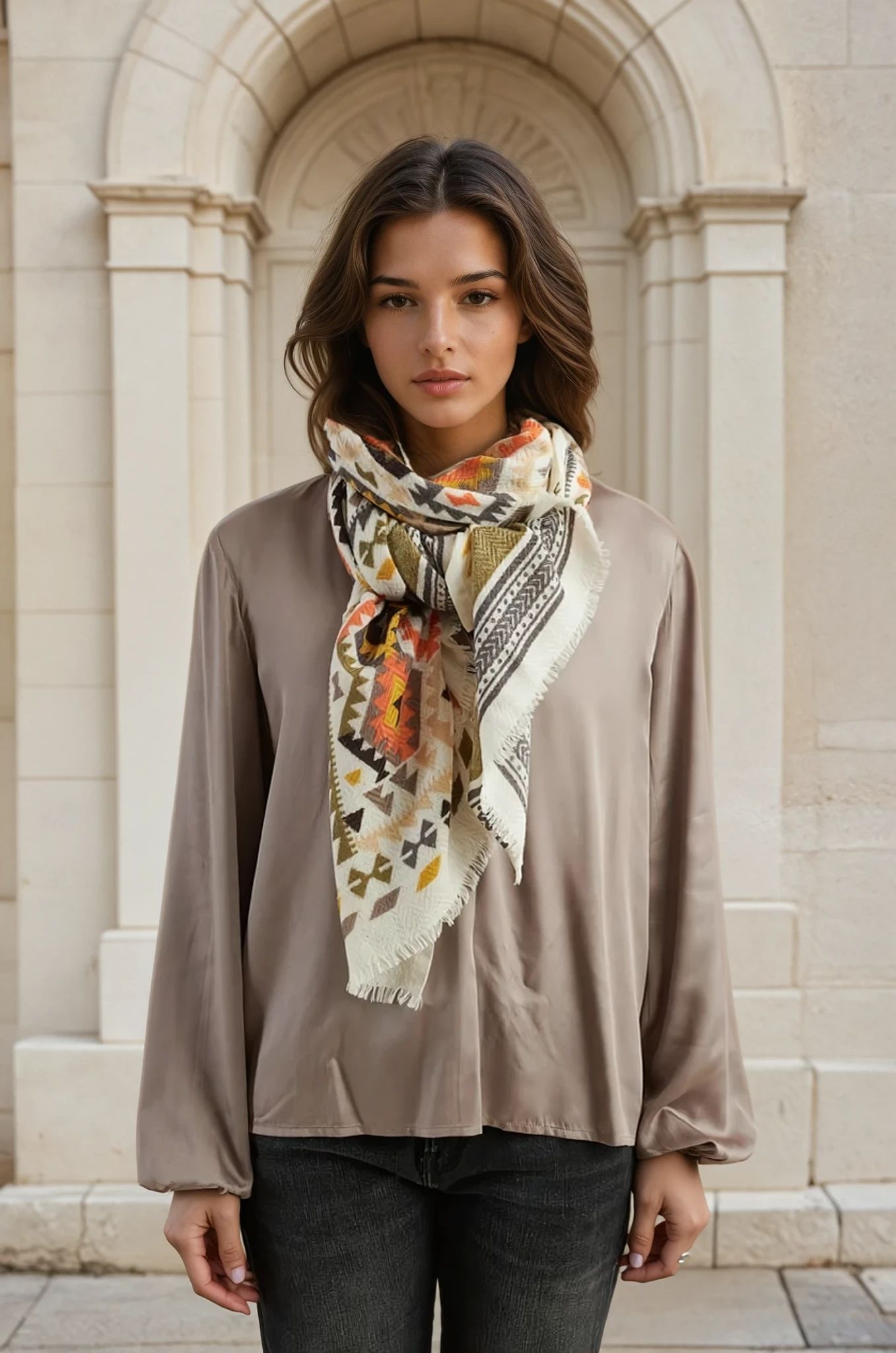 Etole Color en laine & soie - Orange-ECHARPES FEMME-Curling-Paris