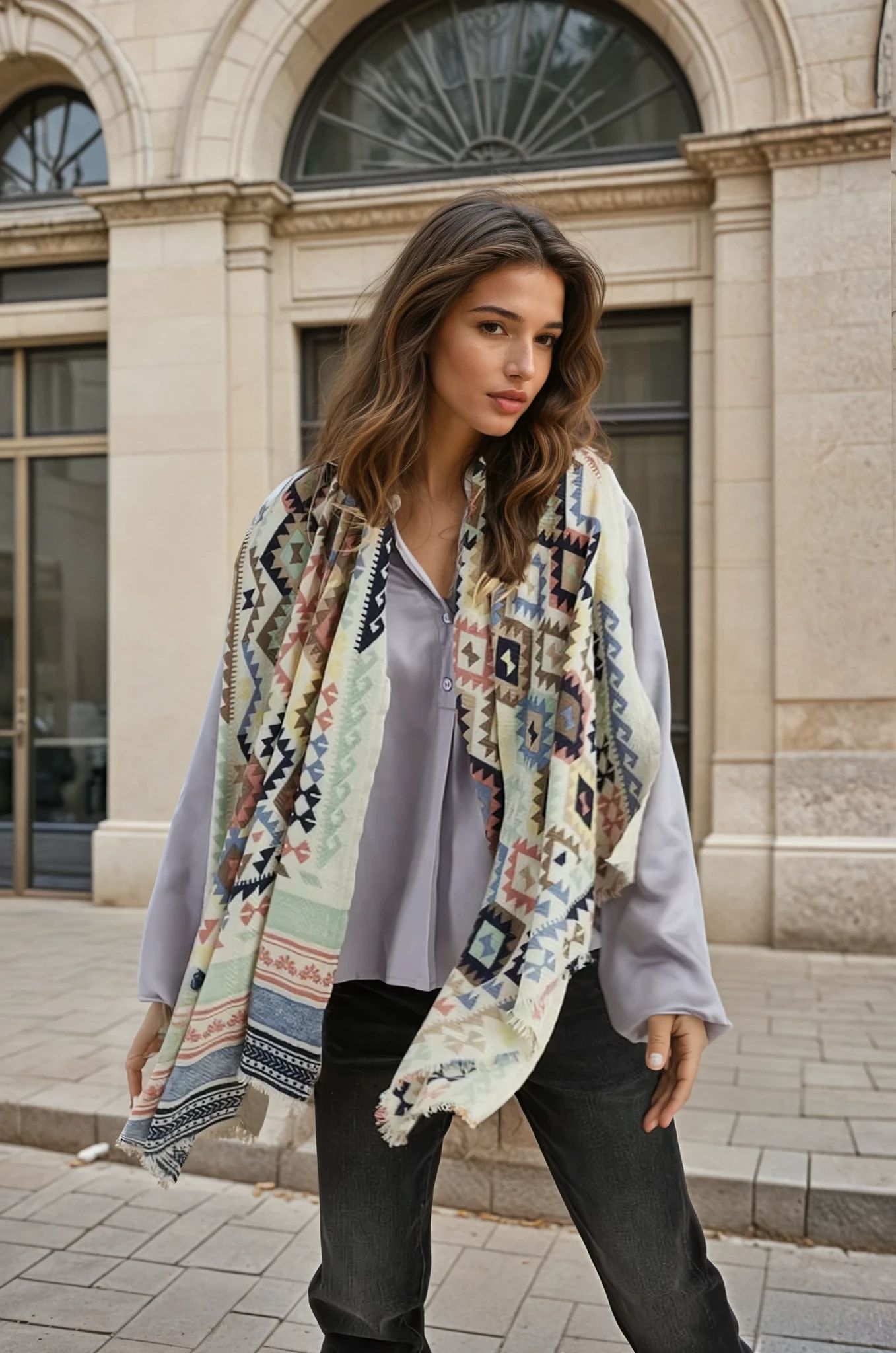 Etole Color en laine & soie - Rose-ECHARPES FEMME-Curling-Paris
