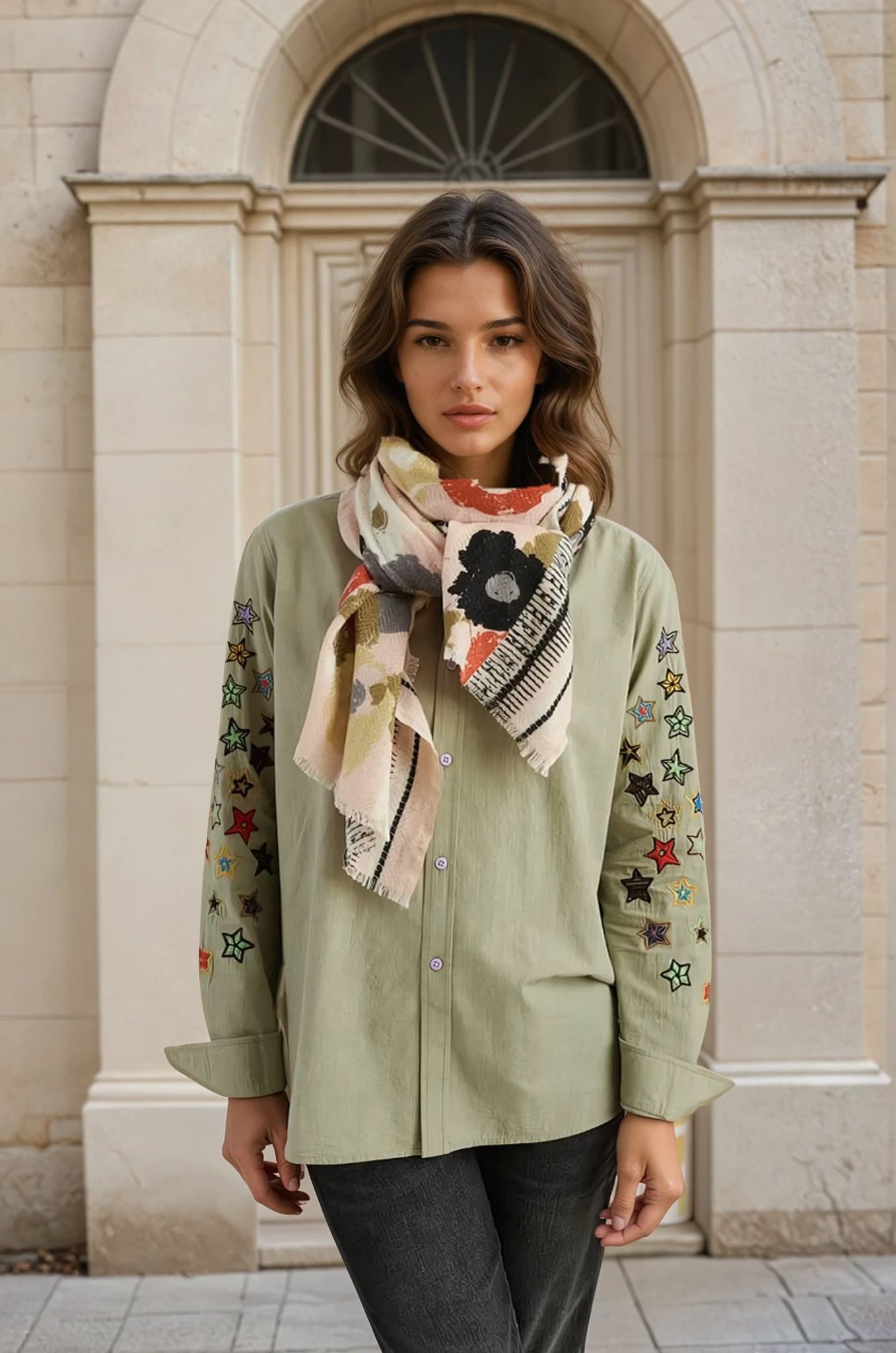 Etole Doris en laine & soie - Rose-ECHARPES FEMME-Curling-Paris