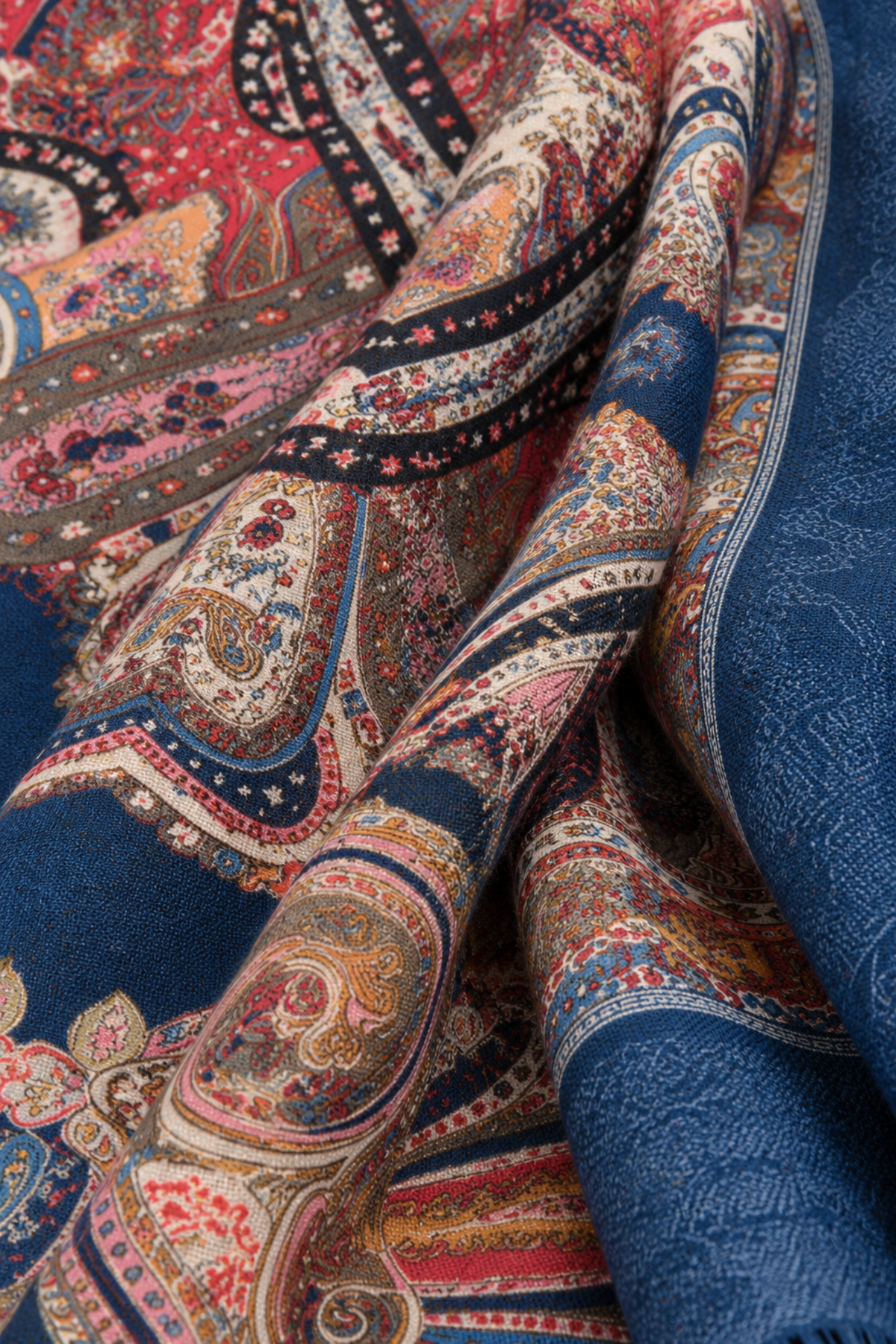 Étole Jeanne en laine & soie imprimée – Jeans-ECHARPES FEMME-Curling-Paris
