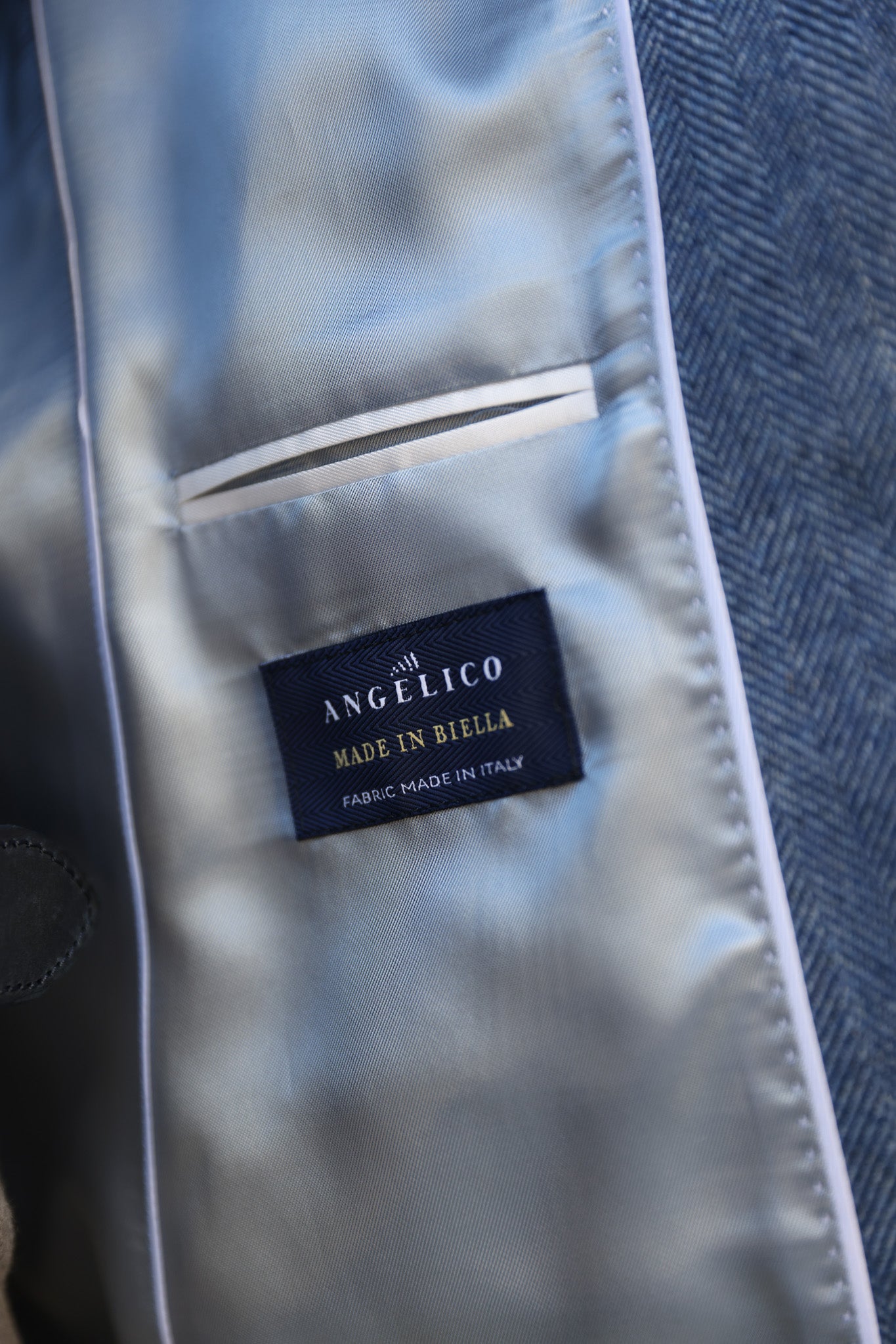 Veste Vesnove pure laine - Chevron bleu