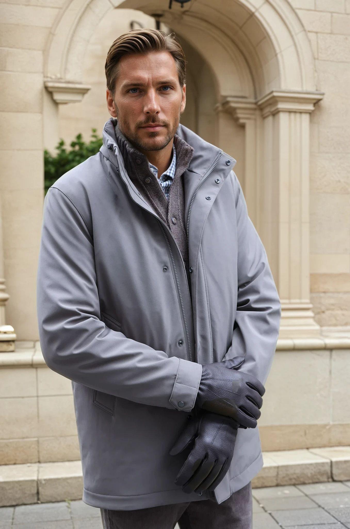 Gants Luc en cuir de cerf et intérieur cachemire - Marron glacé-GANTS HOMME-Curling-Paris