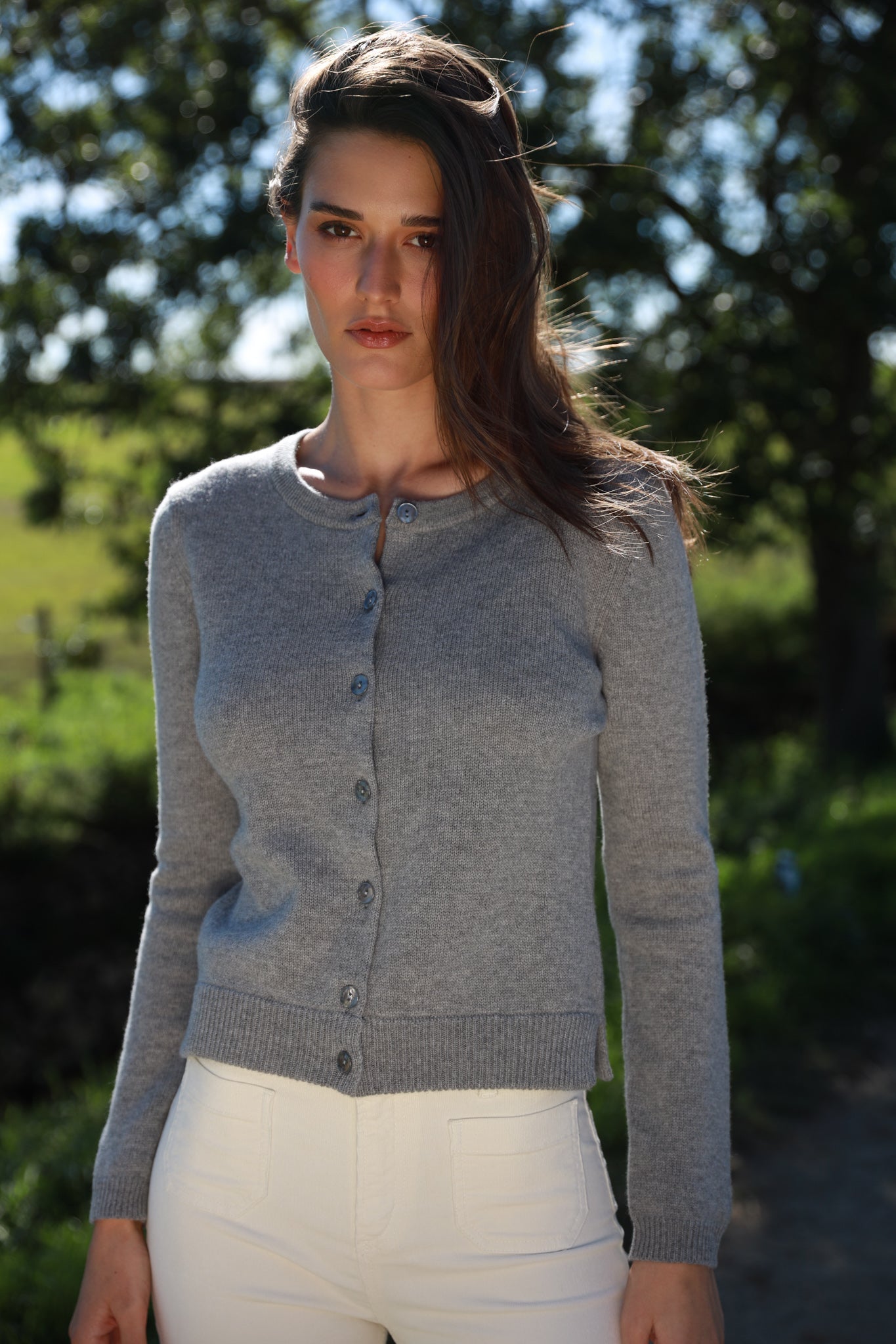Gilet Charlie en laine et cachemire - Gris-PULL FEMME-Curling-Paris