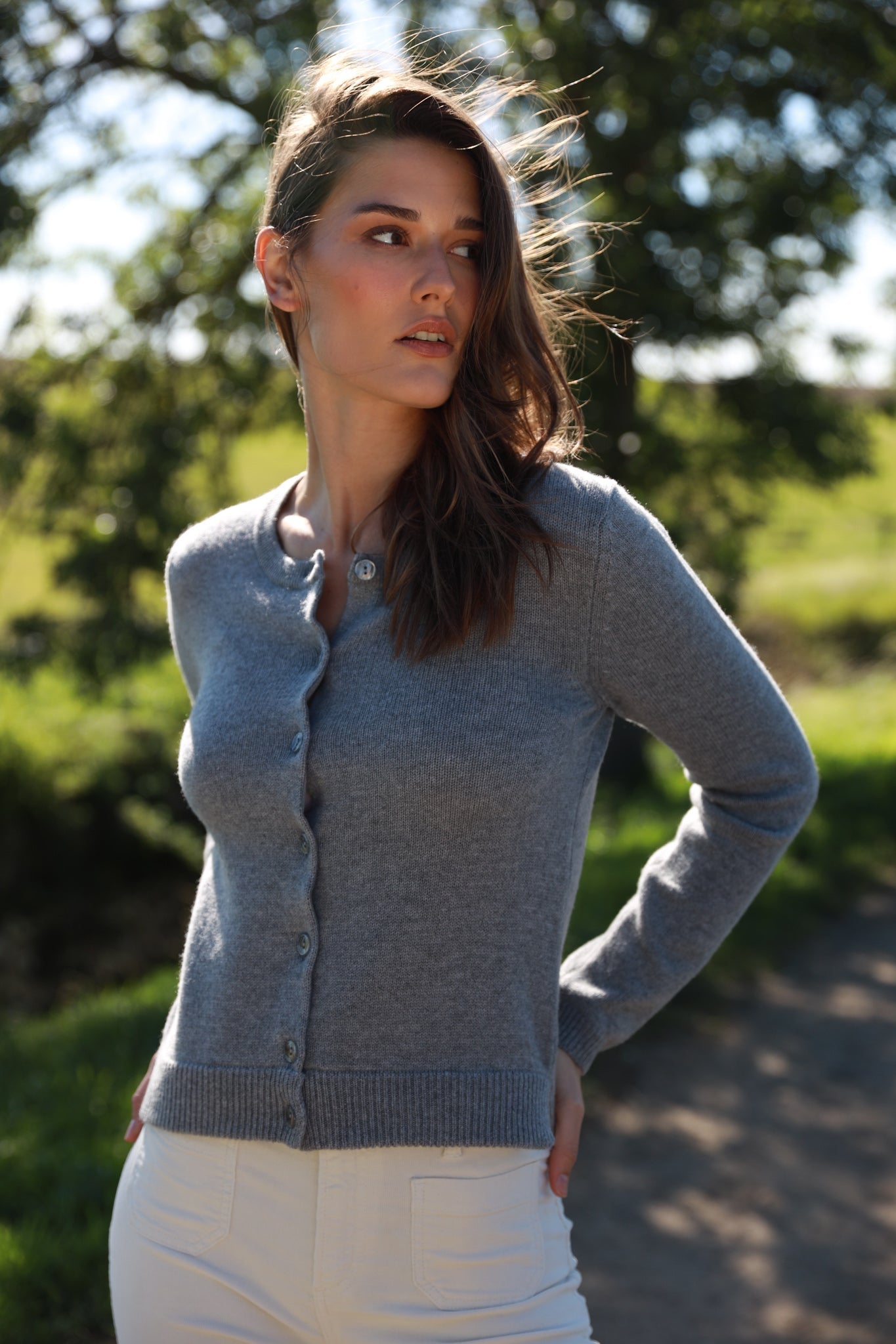 Gilet Charlie en laine et cachemire - Gris-PULL FEMME-Curling-Paris