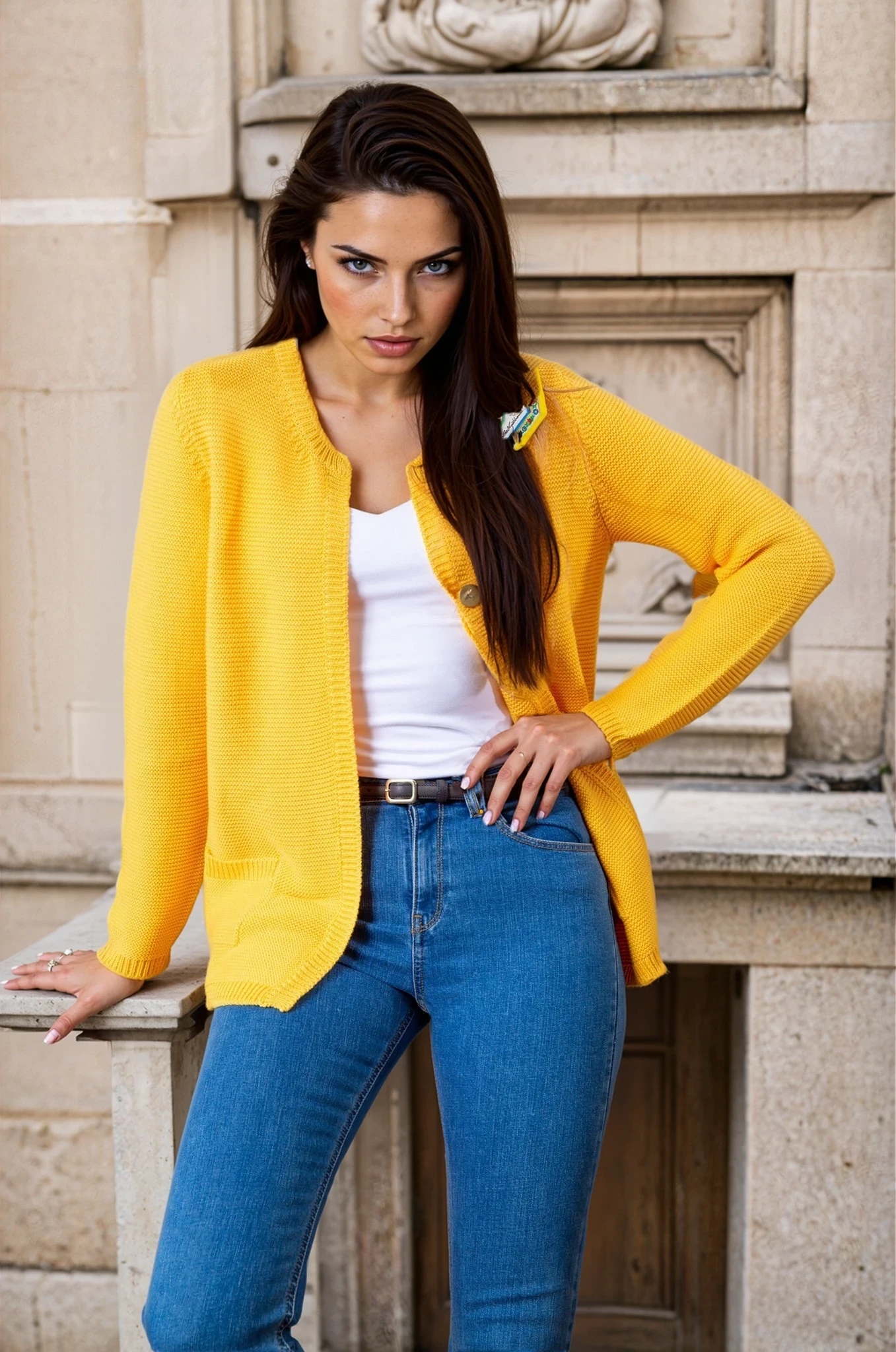 Gilet Curling long - soleil-PULL FEMME-Curling-Paris