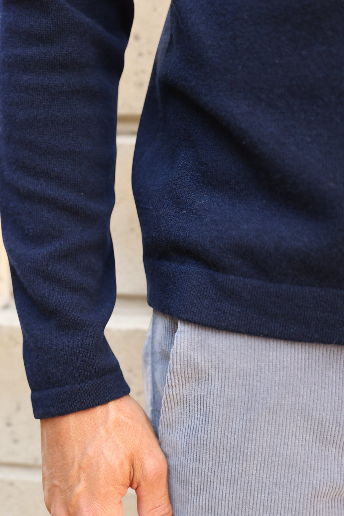 Gilet Franco en laine et cachemire - Marine-PULL HOMME-Curling-Paris