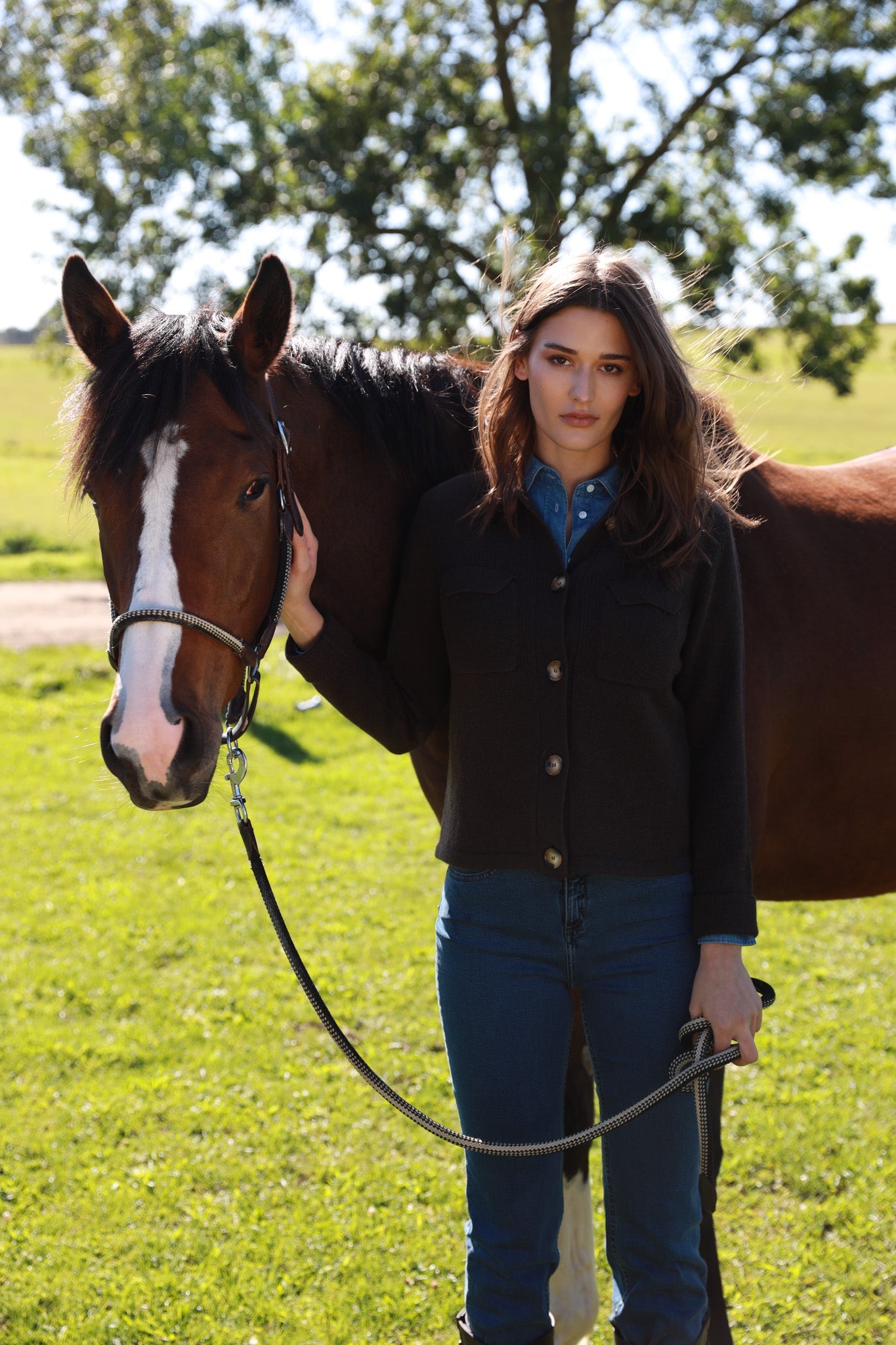 Gilet Jill en laine mérinos et cachemire - Marron-PULL FEMME-Curling-Paris