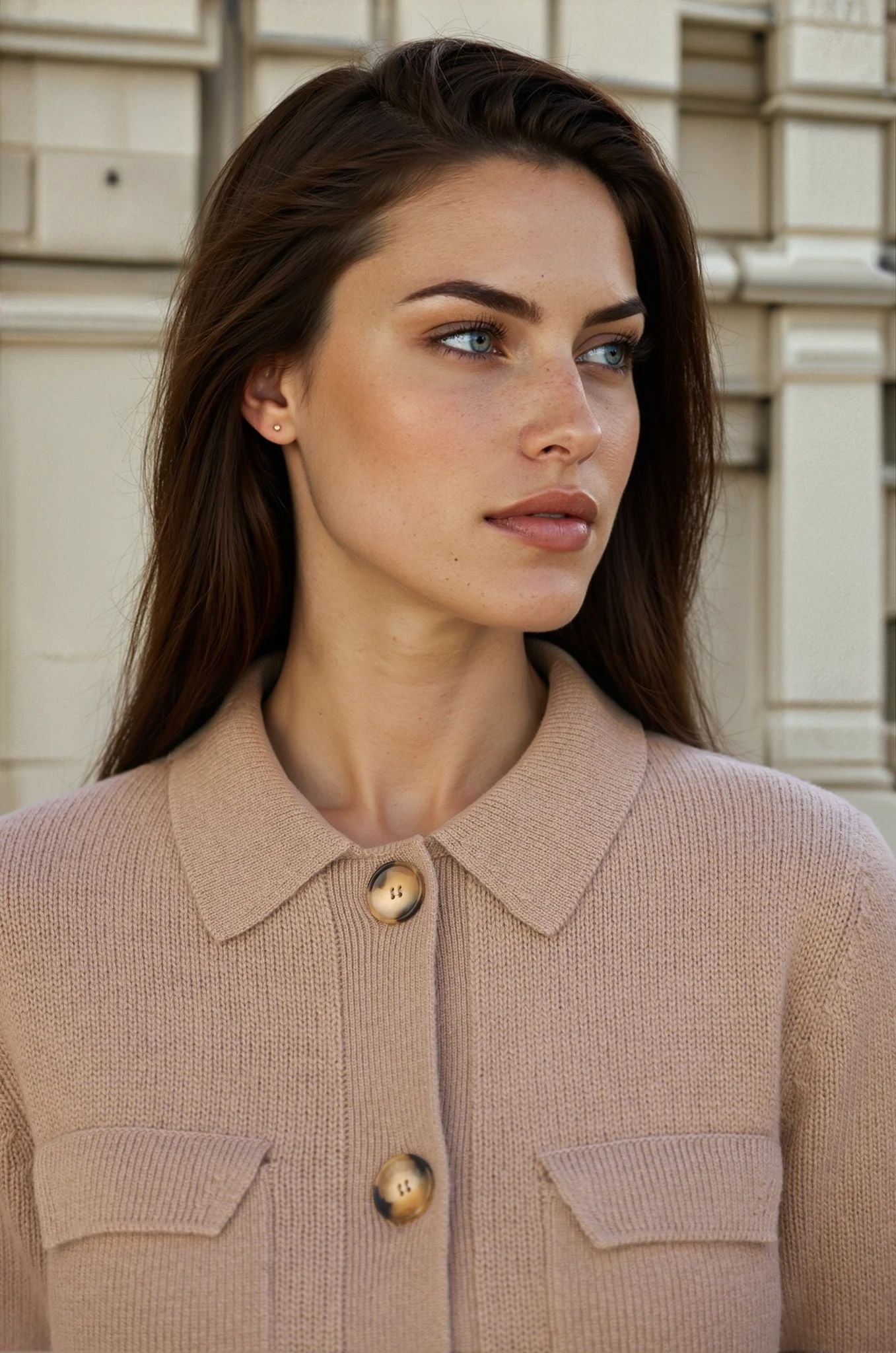 Gilet Jill en laine mérinos et cachemire - Taupe-PULL FEMME-Curling-Paris