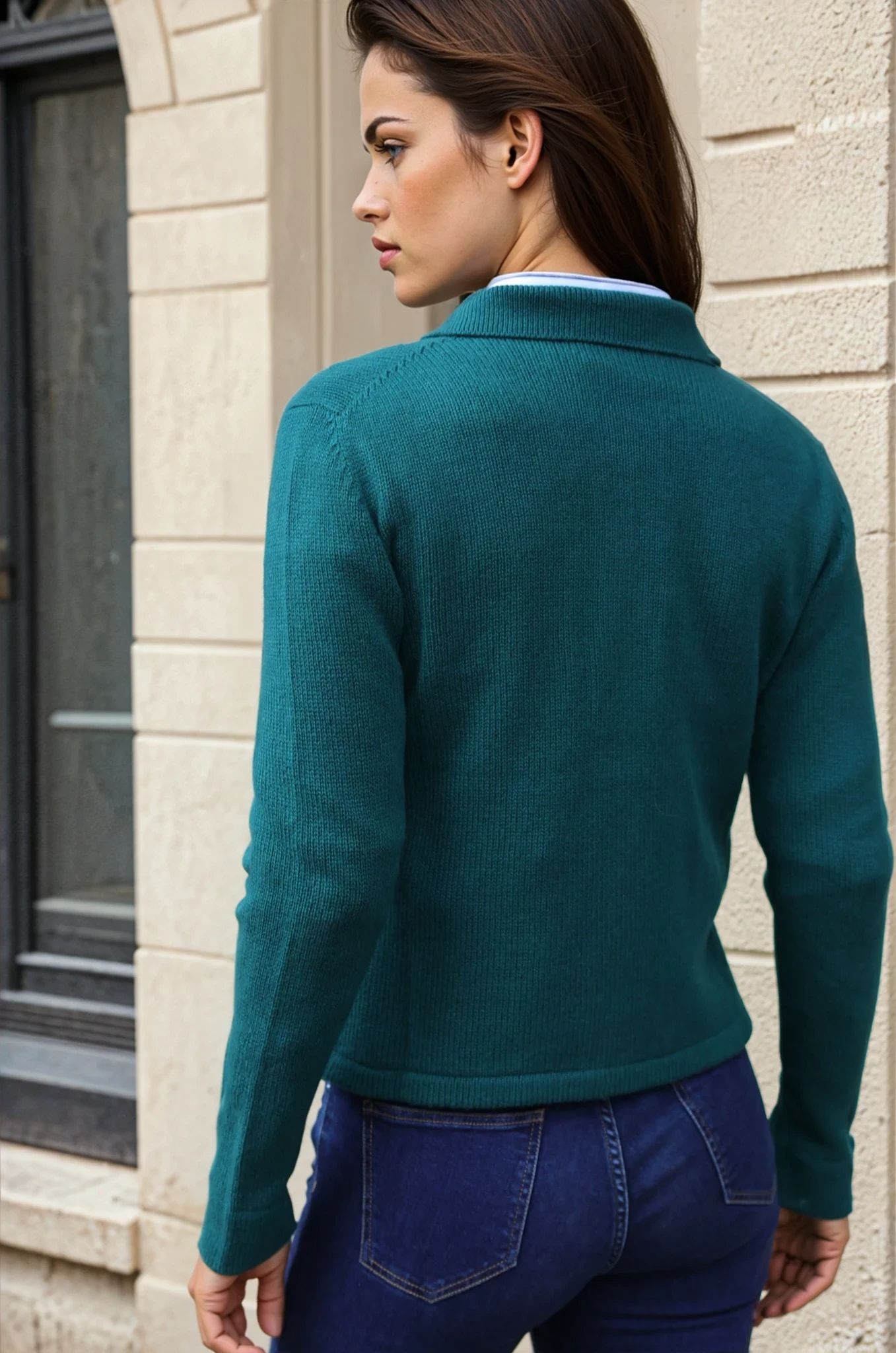 Gilet Jill en laine mérinos et cachemire - Vert-PULL FEMME-Curling-Paris