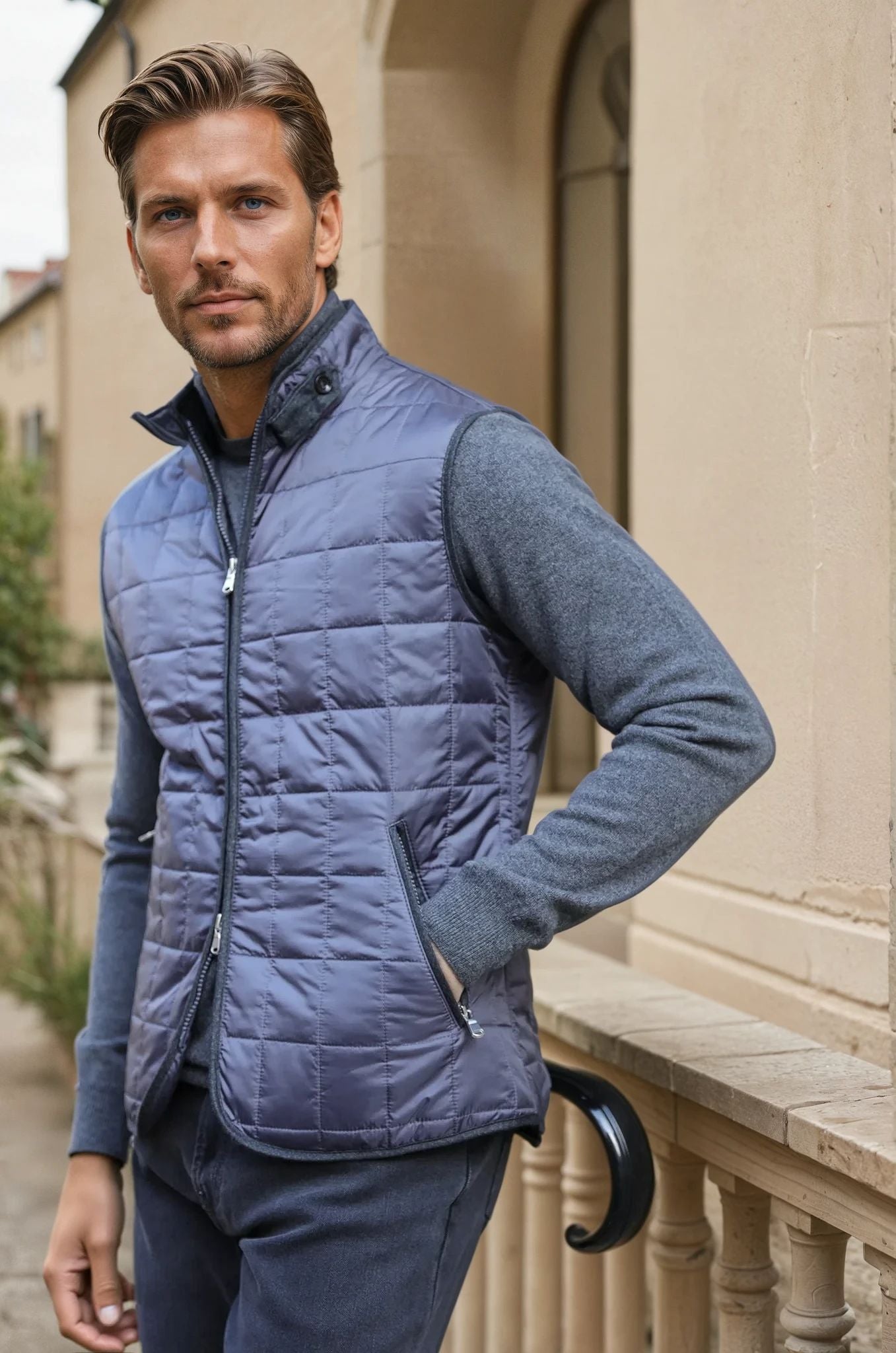 Gilet sans manches Gabin matelassé en nylon - Anthra-2H MANTEAU-Curling-Paris