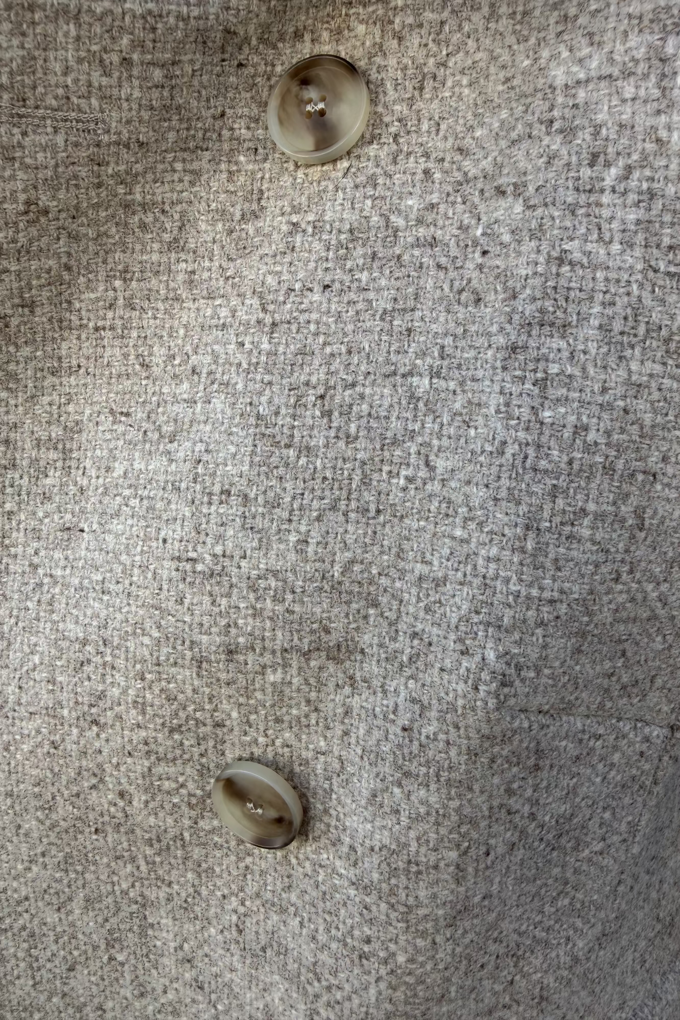 Manteau Agathe en laine vierge Bottoli nattée - Beige