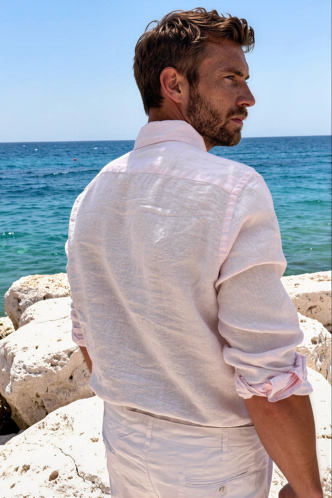 Camisa de lino Clovis - Rosa