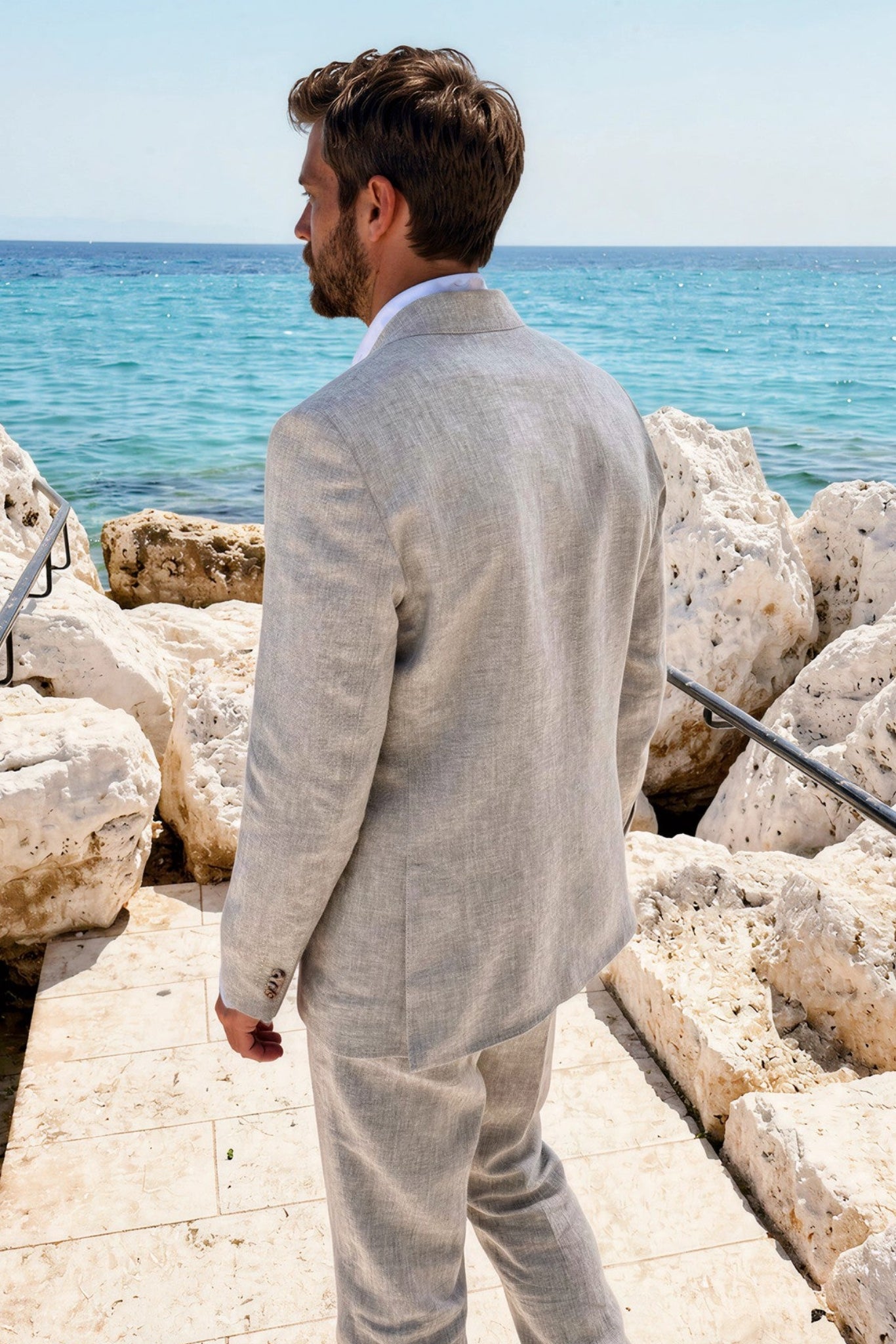 Chaqueta de lino Steven - Beige
