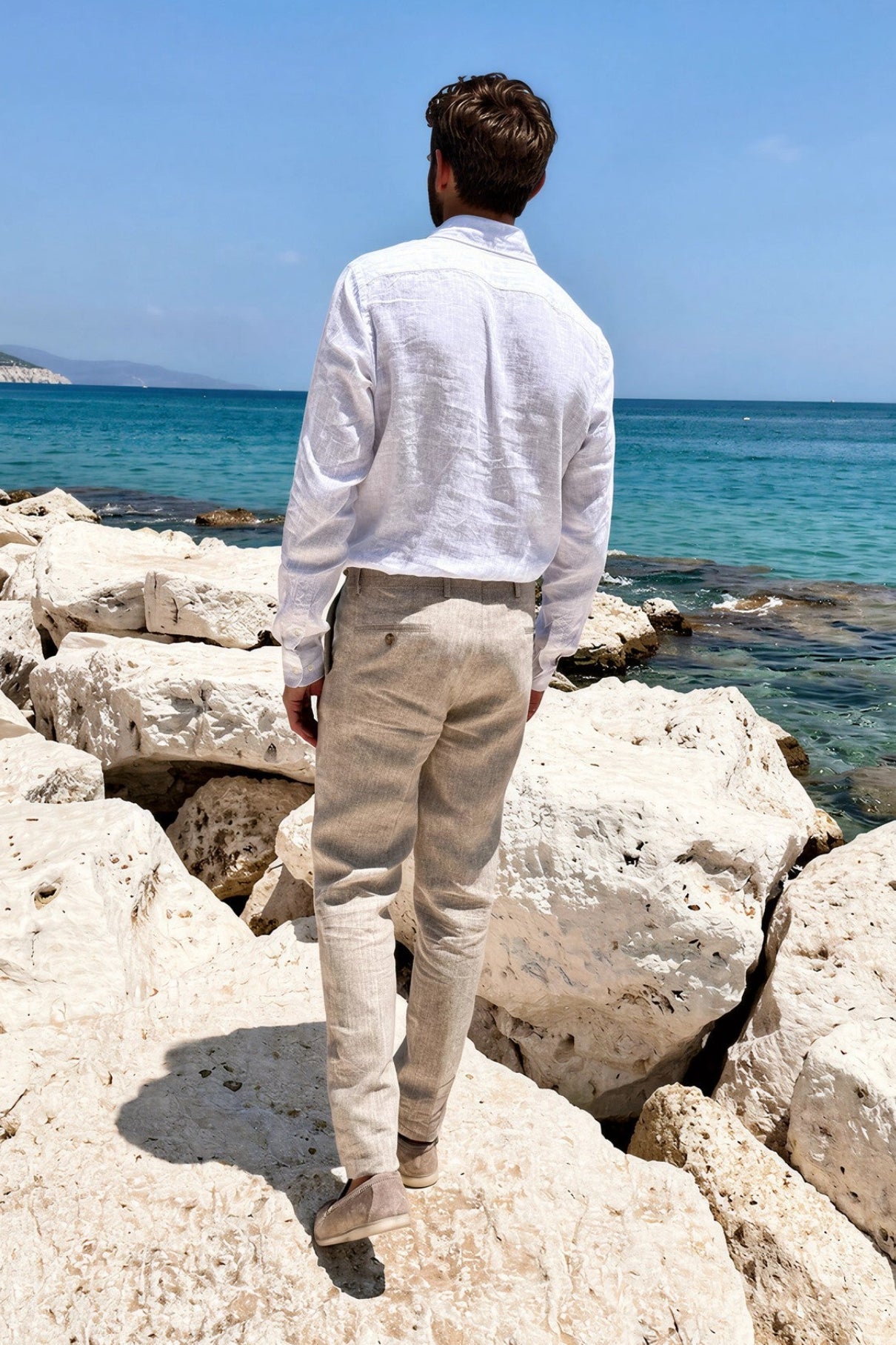 Pantalon Segal 100% lin - Beige