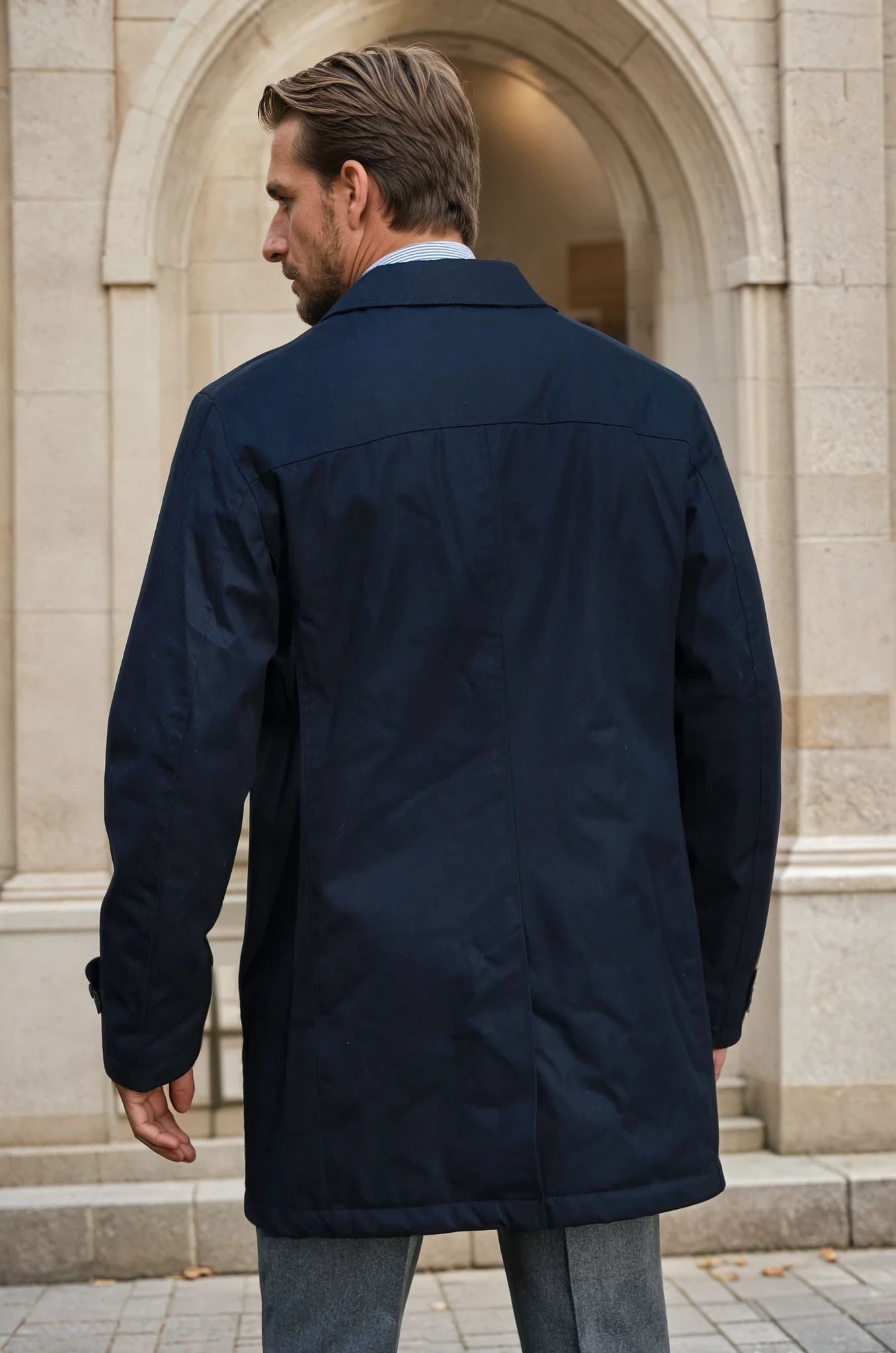 Imper matelassé Edouard - Marine-MANTEAU HOMME-Curling-Paris