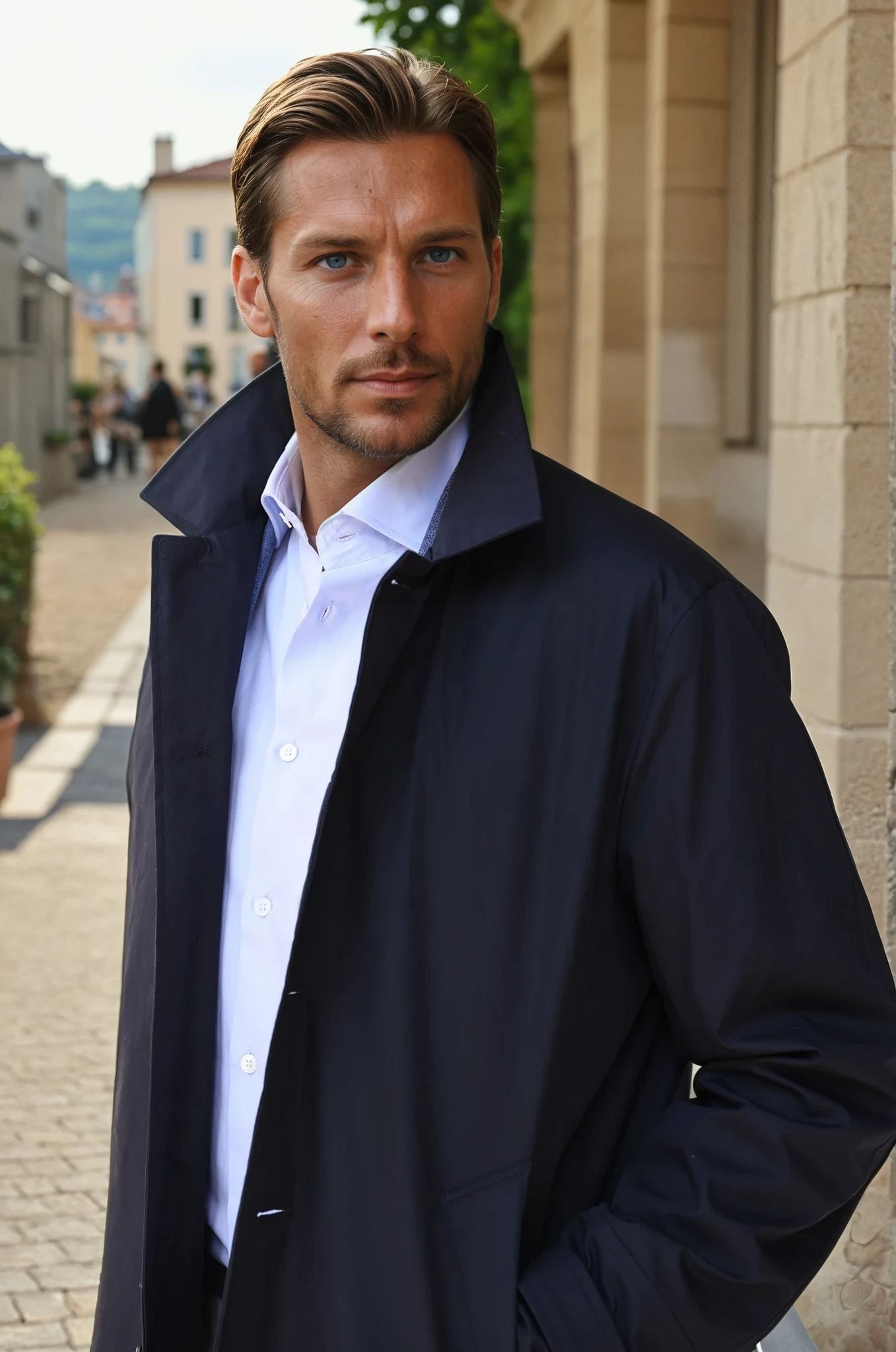 Imperméable Harry - Marine-MANTEAU HOMME-Curling-Paris
