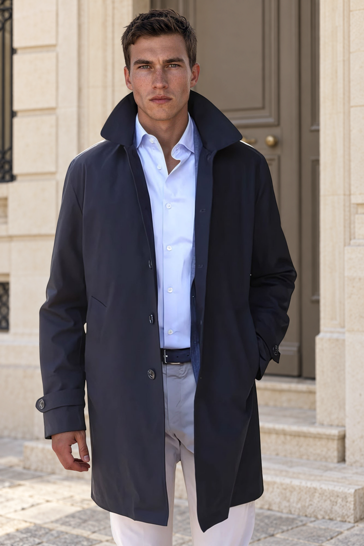 Imperméable Harry - Marine-MANTEAU HOMME-Curling-Paris
