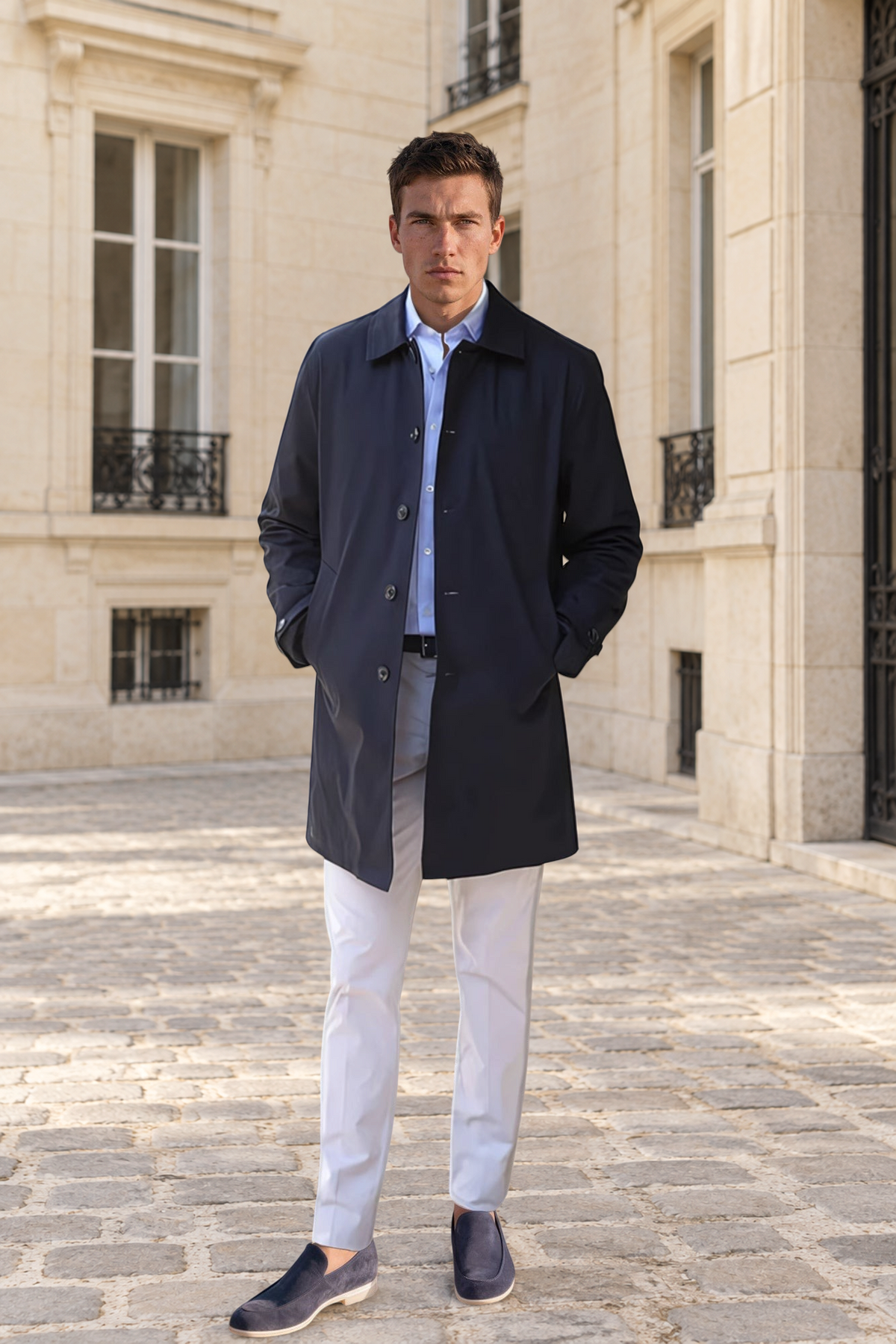 Imperméable Harry - Marine-MANTEAU HOMME-Curling-Paris