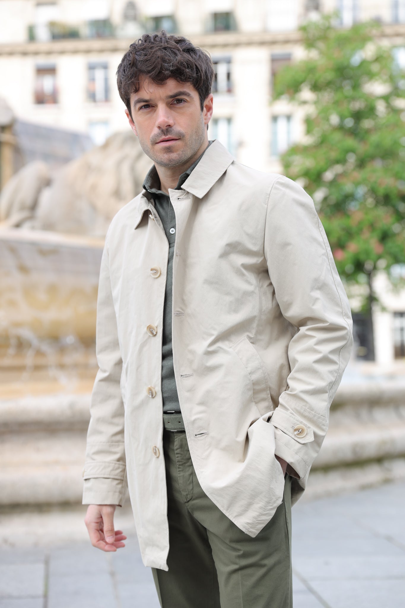 Imperméable Lenny - Beige-MANTEAU HOMME-Curling-Paris