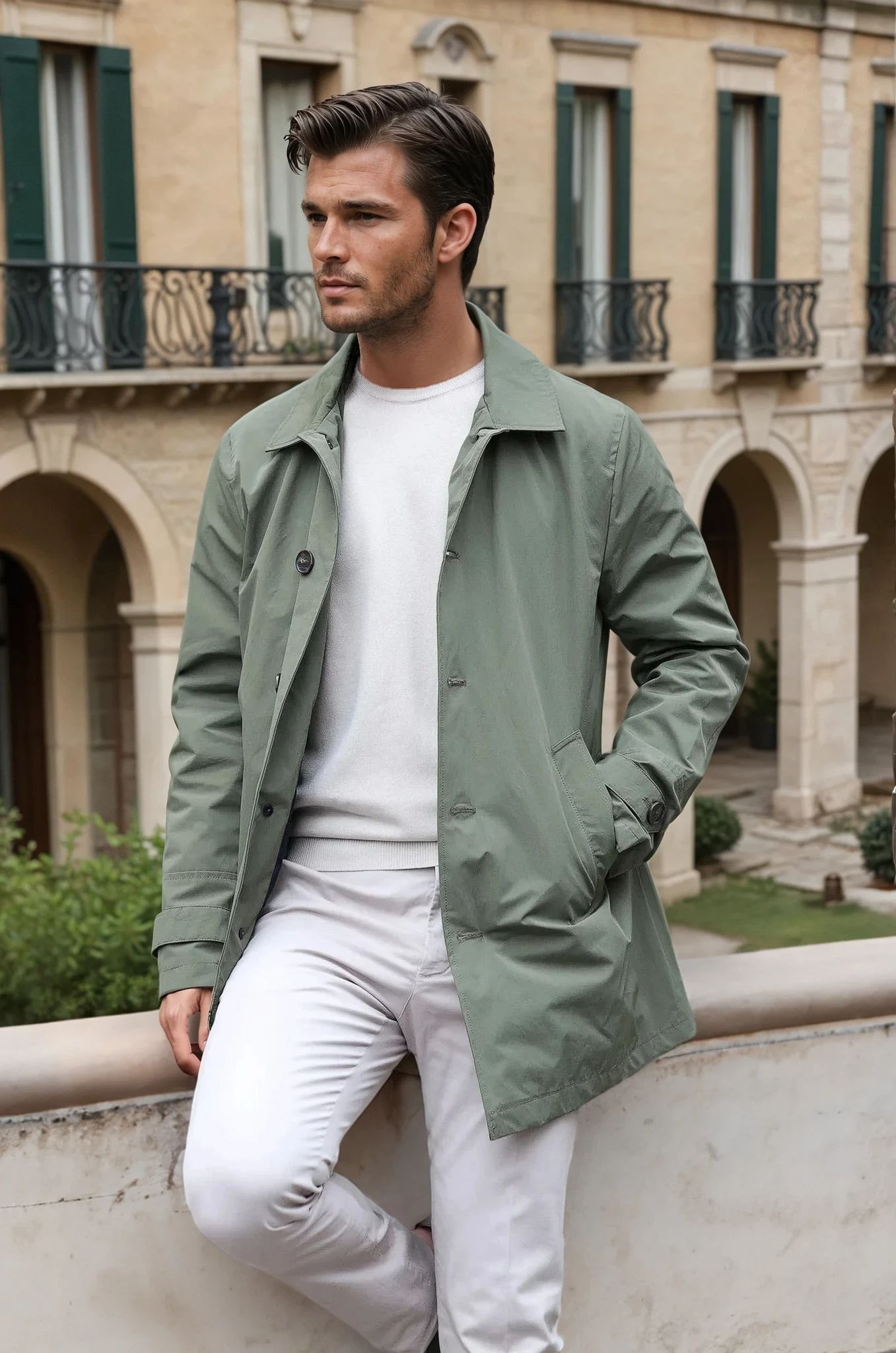 Imperméable Lenny - Kaki-MANTEAU HOMME-Curling-Paris