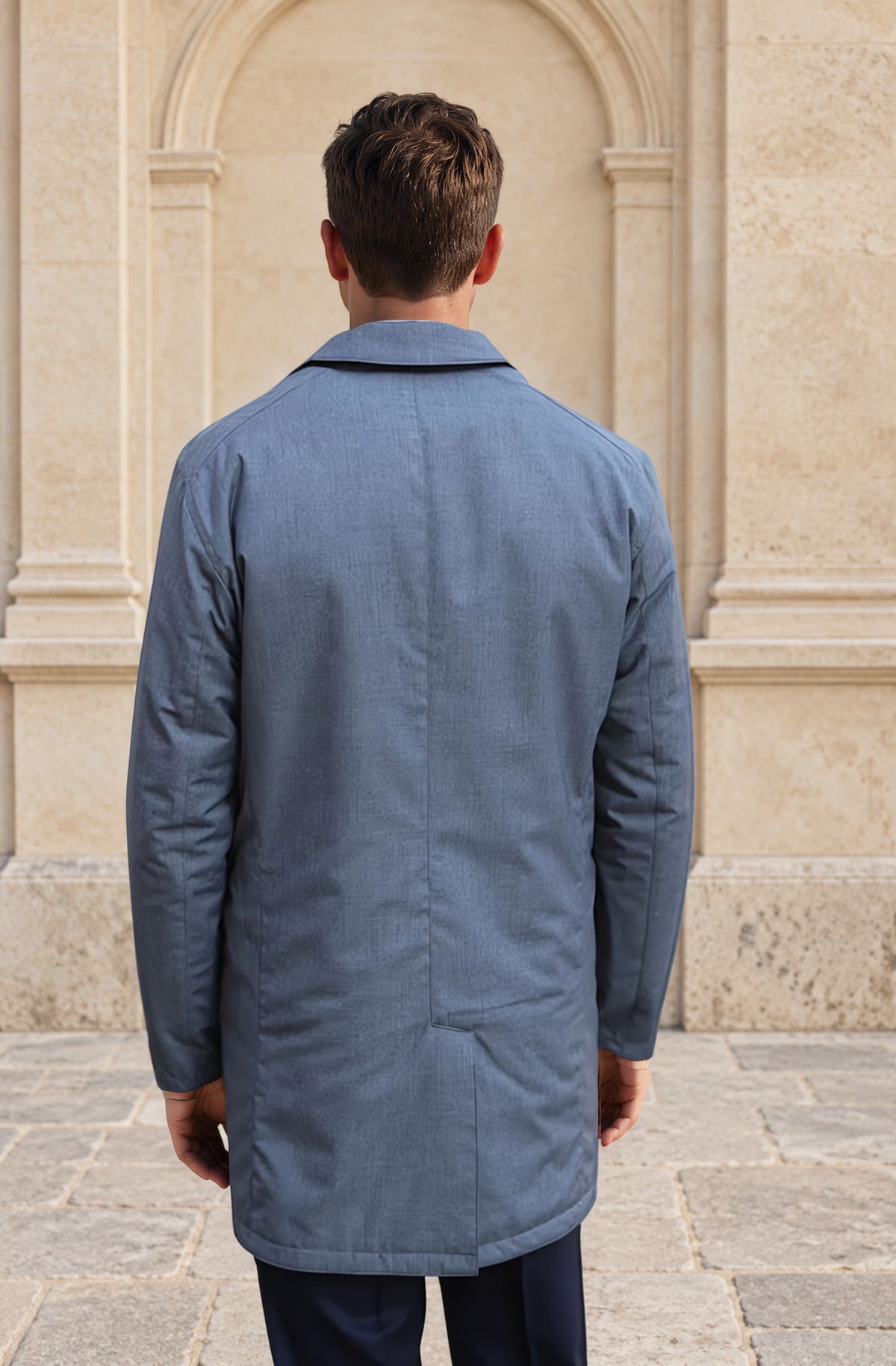 Imperméable matelassé réversible Stanley - Marine / Gris-MANTEAU HOMME-Curling-Paris