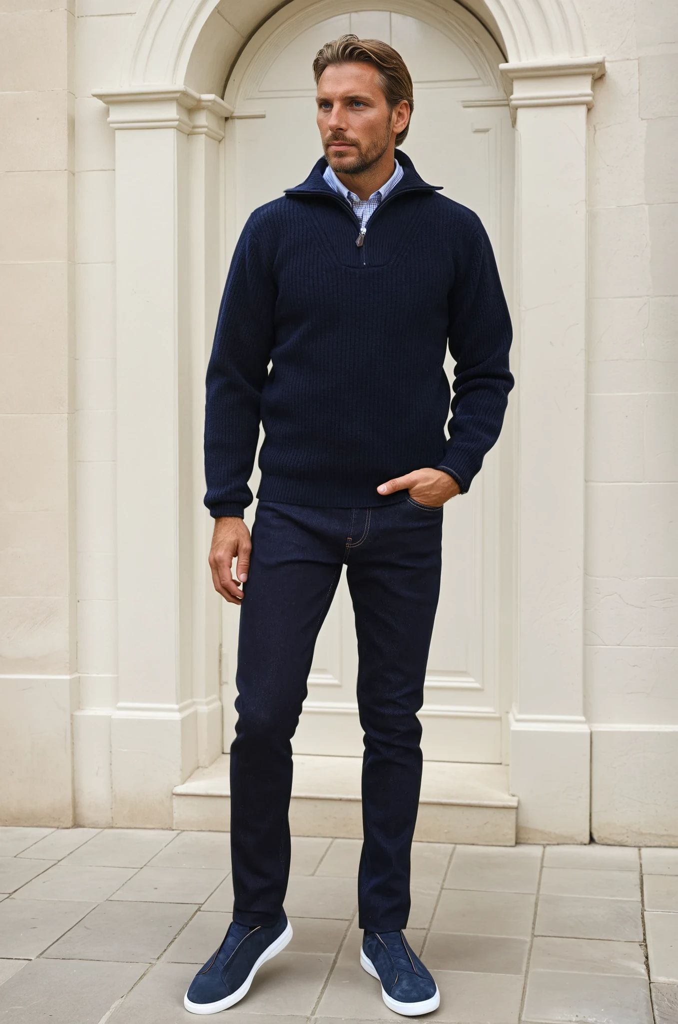 Jeans James en coton stretch - Brut-PANTALON HOMME-Curling-Paris
