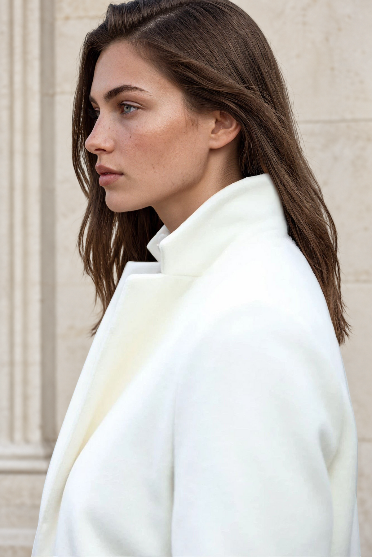 Manteau Léontine en Laine - Ecru-MANTEAU FEMME-Curling-Paris