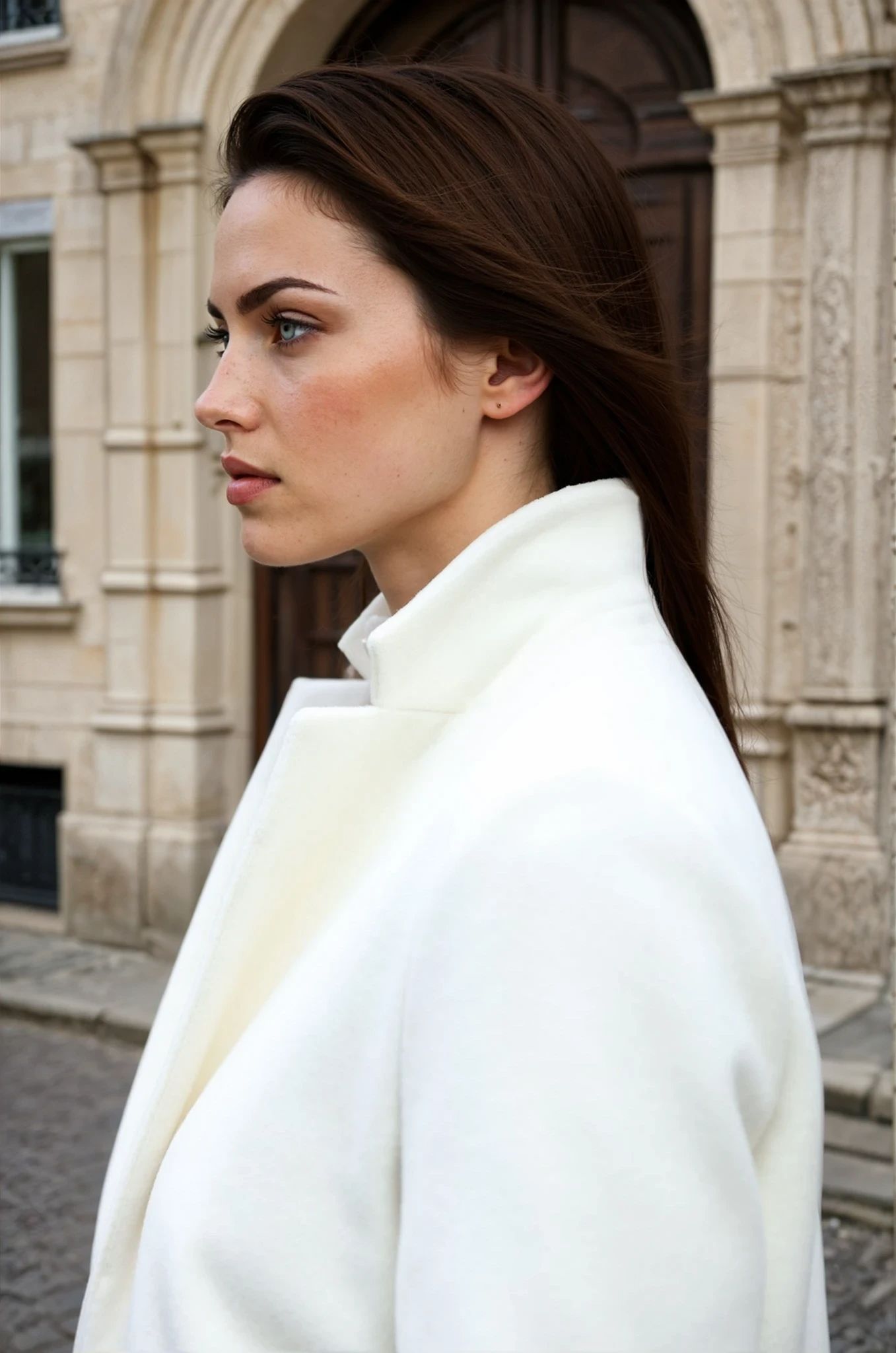 Manteau Léontine en Laine - Ecru-MANTEAU FEMME-Curling-Paris