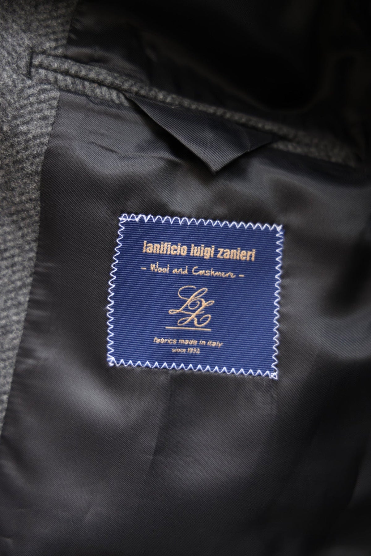 Manteau Remy en laine et cachemire - Chevron Anthracite-MANTEAU HOMME-Curling-Paris
