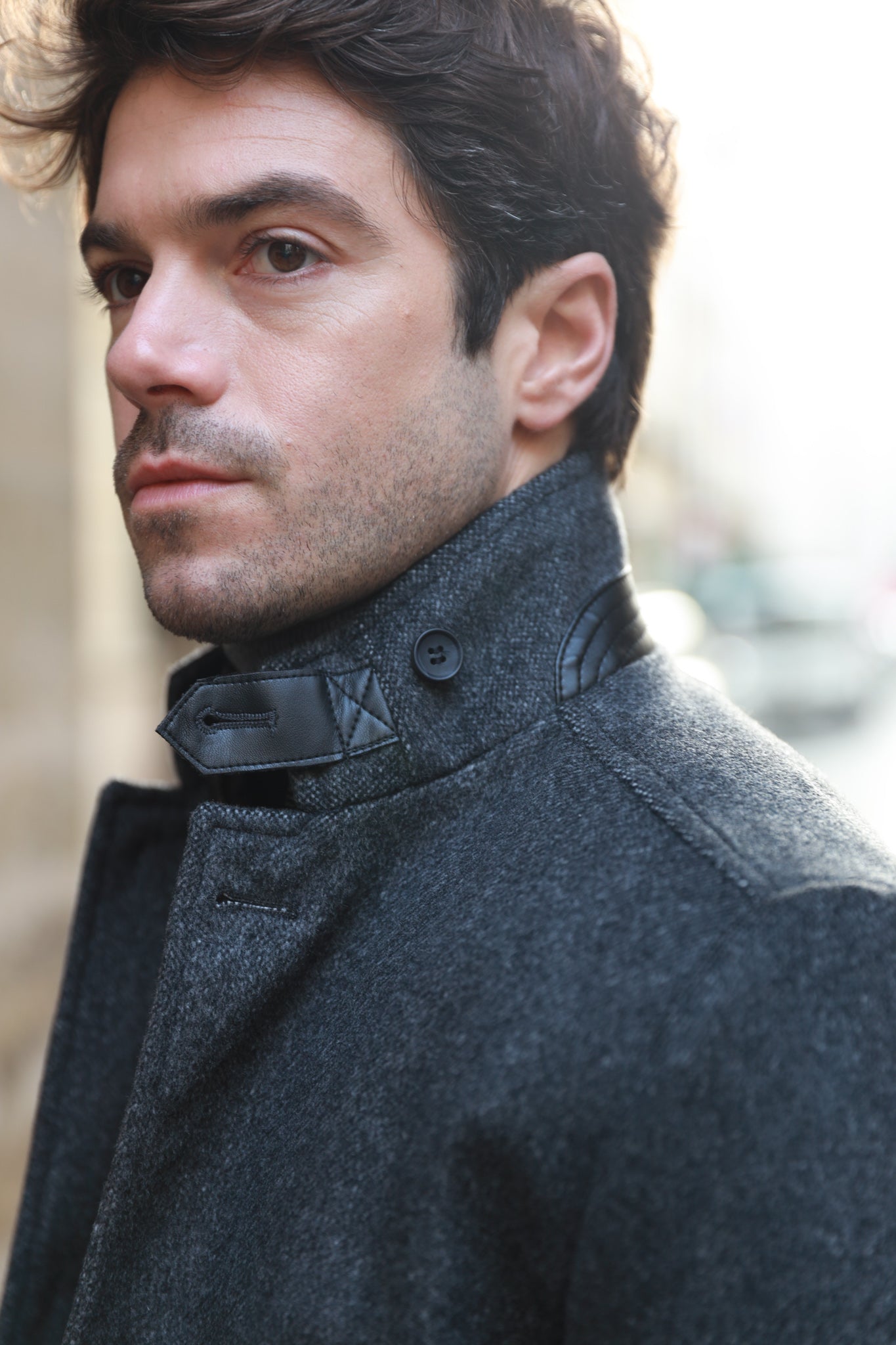 Manteau Windsor en Laine & Cachemire - Gris Anthracite-MANTEAU HOMME-Curling-Paris