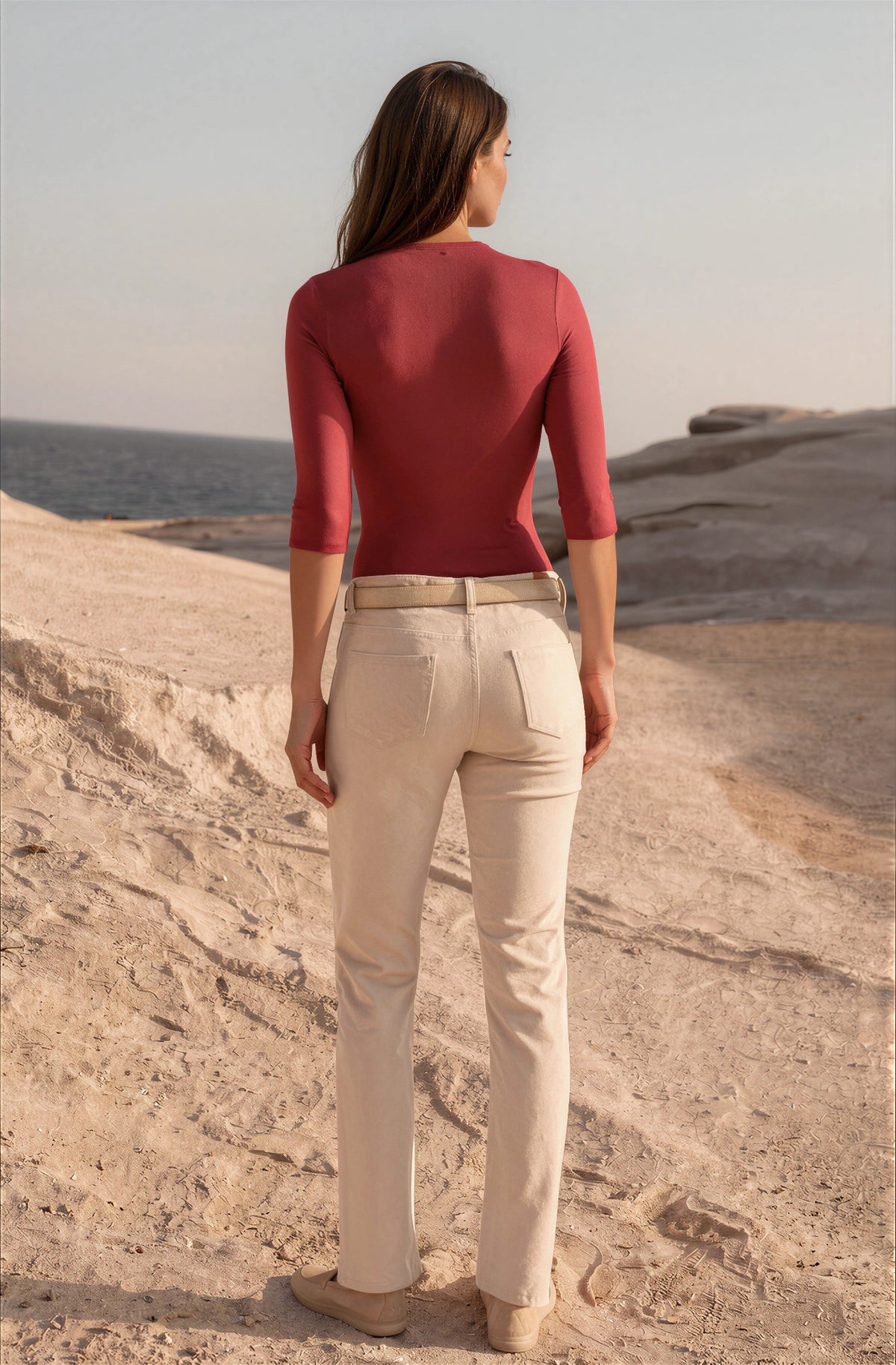 Pantalon Josh en velours milleraies stretch - Pierre-PANTALON FEMME-Curling-Paris