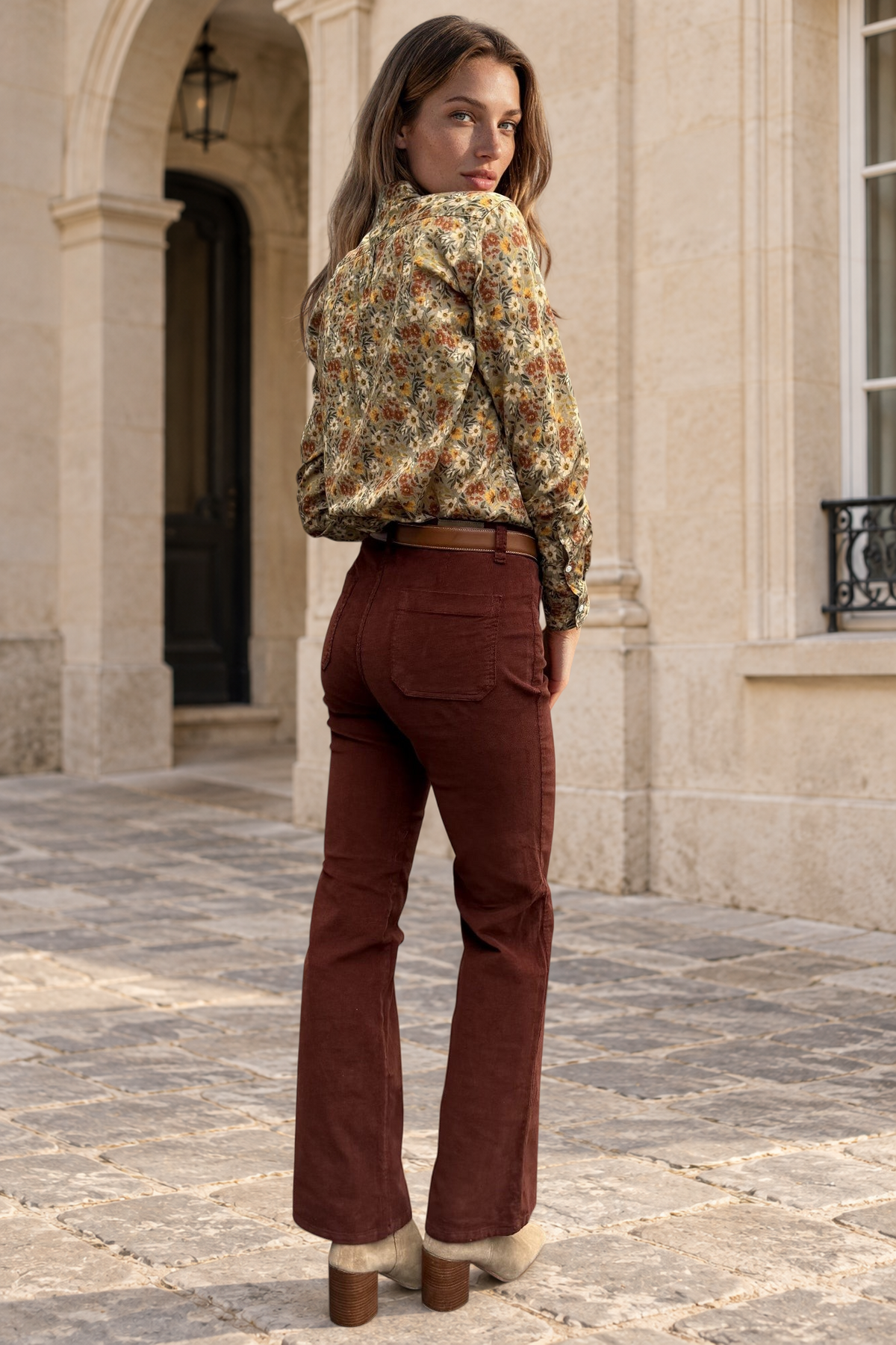 Pantalon Oscar en velours milleraies stretch - Terre-PANTALON FEMME-Curling-Paris