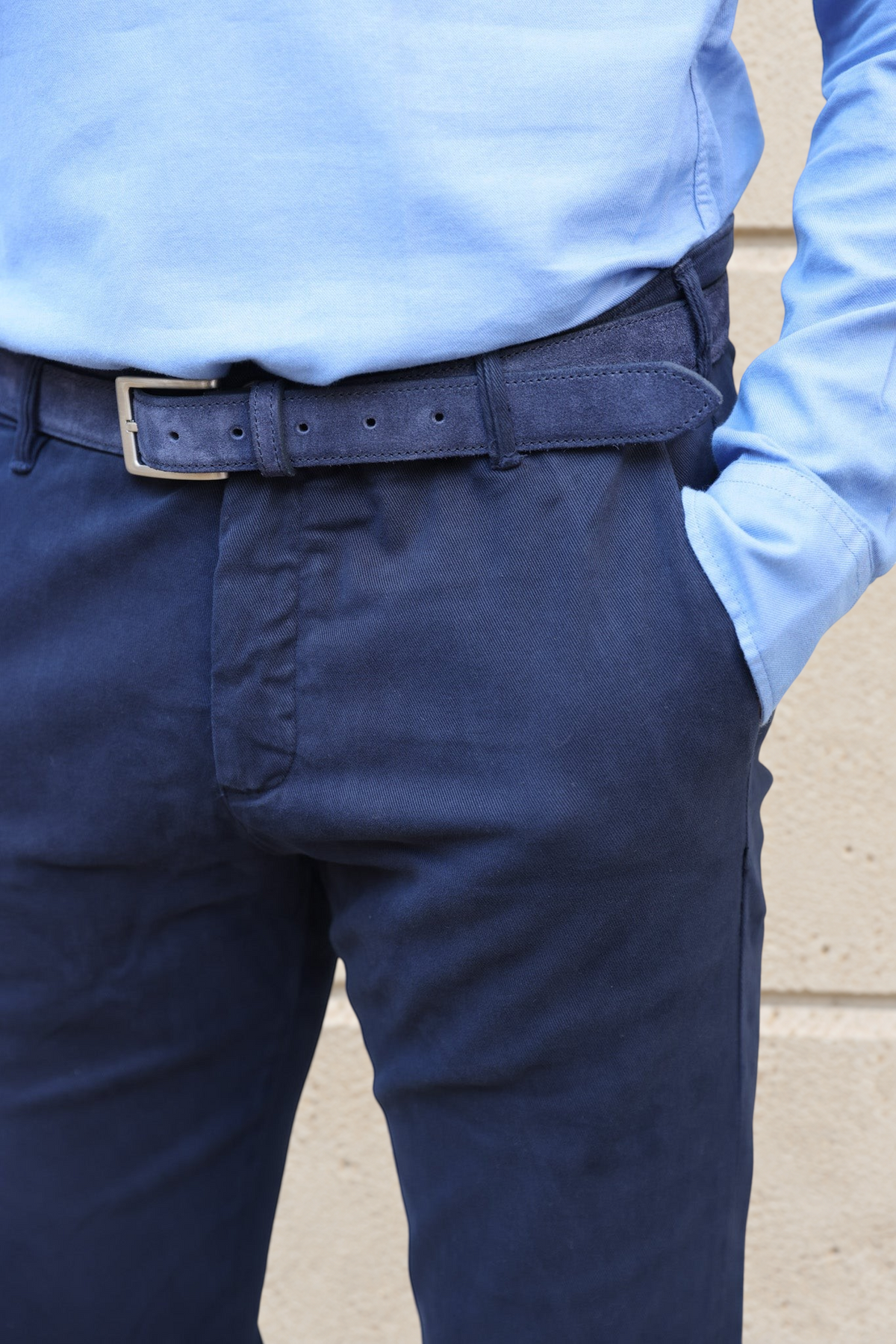 Pantalon Seanfit en coton stretch Di Sondrio - Marine-PANTALON HOMME-Curling-Paris