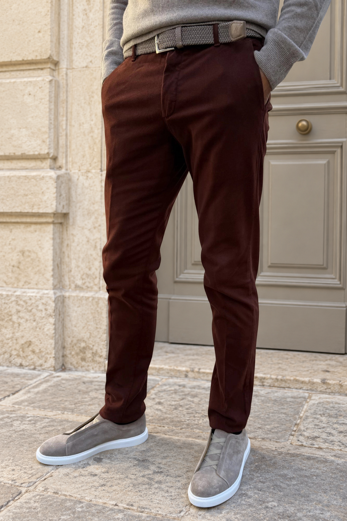 Pantalon Seanfit en coton stretch Di Sondrio - Terre-PANTALON HOMME-Curling-Paris