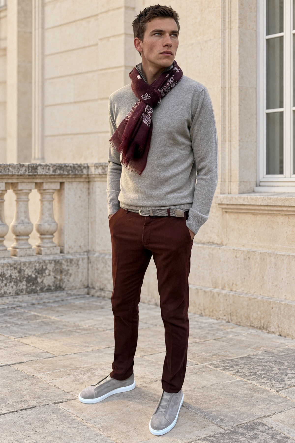 Pantalon Seanfit en coton stretch Di Sondrio - Terre-PANTALON HOMME-Curling-Paris
