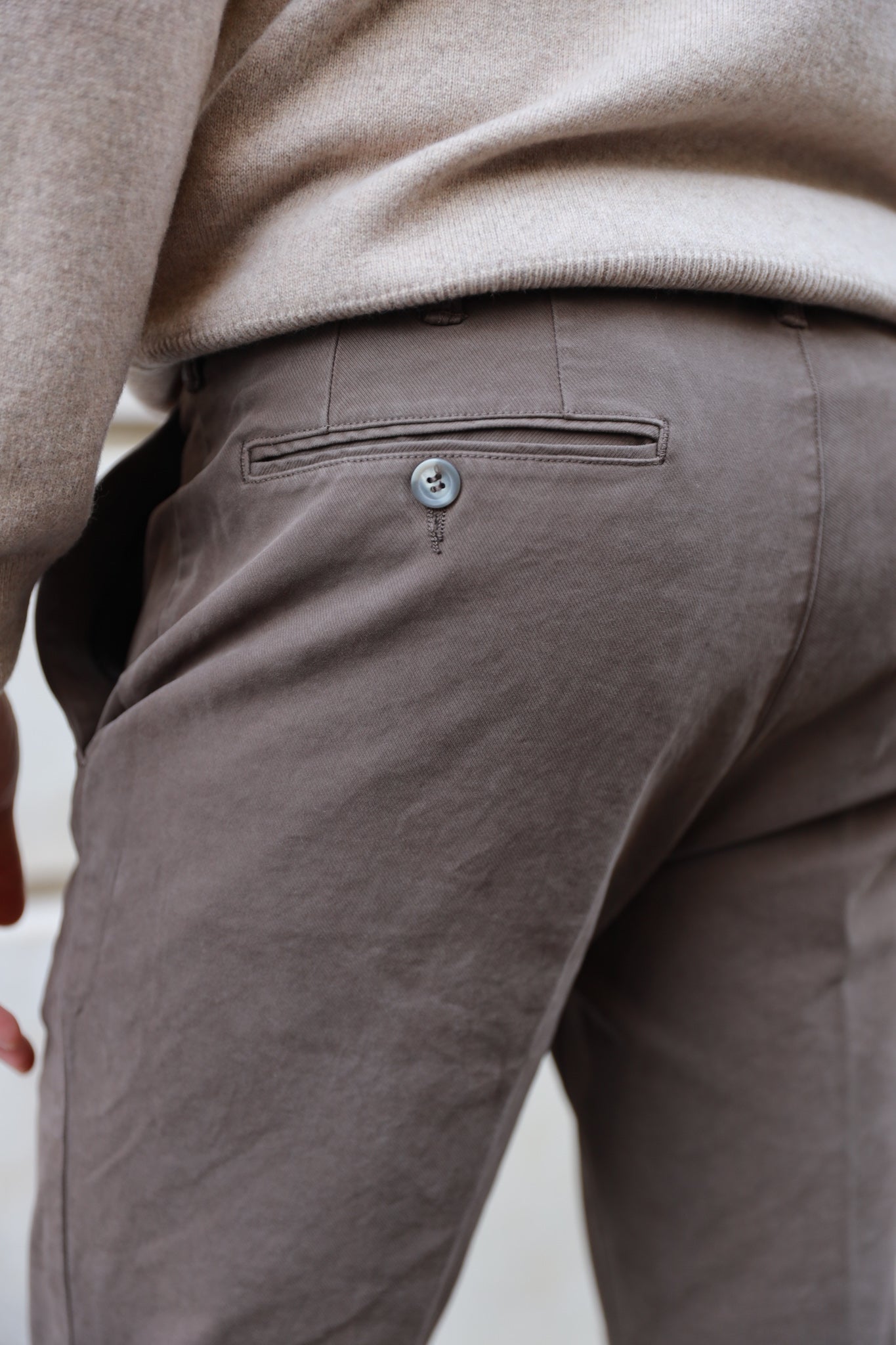 Pantalon Seanfit en drill de coton d'hiver - Taupe-PANTALON HOMME-Curling-Paris