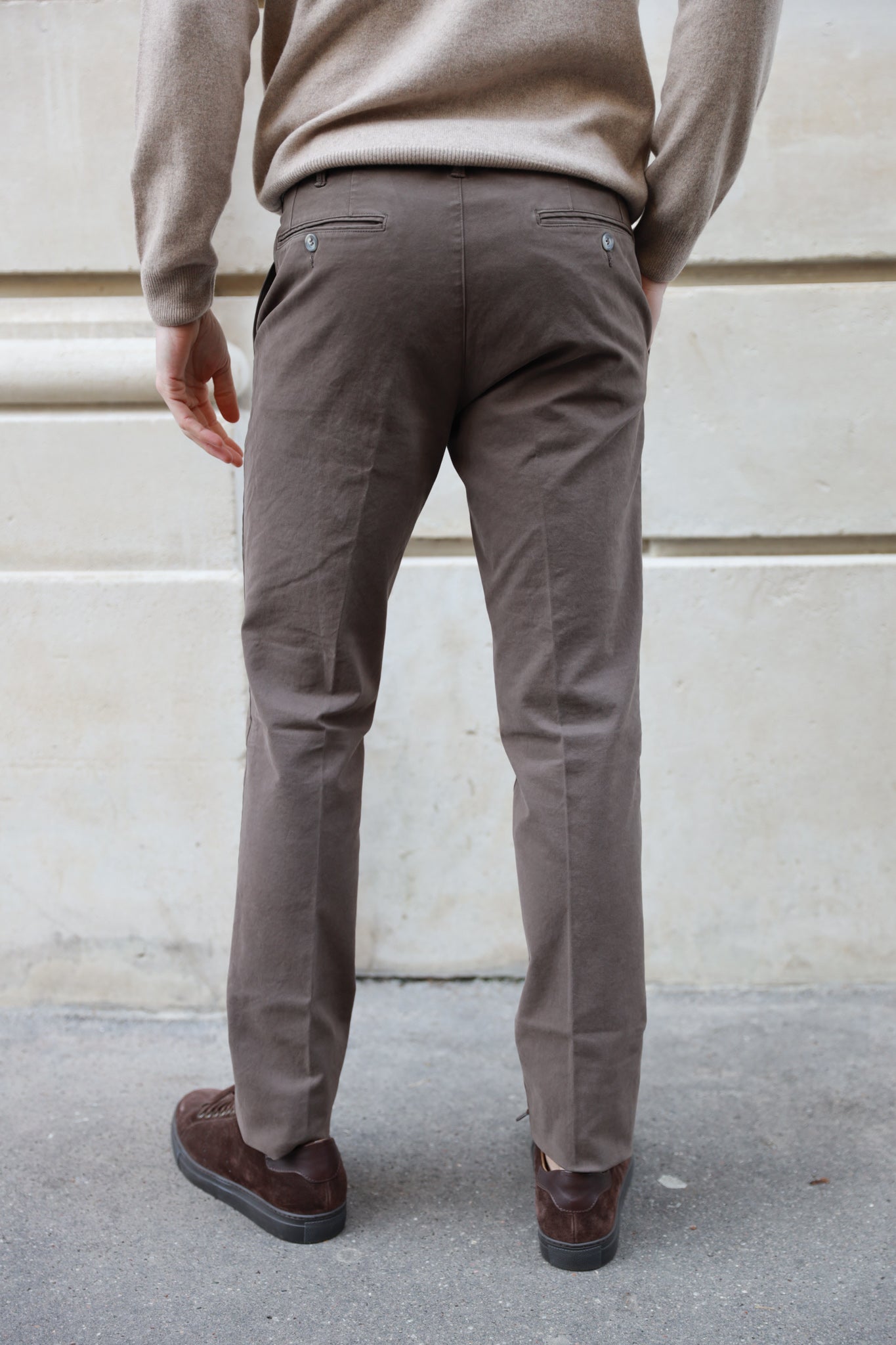 Pantalon Seanfit en drill de coton d'hiver - Taupe-PANTALON HOMME-Curling-Paris