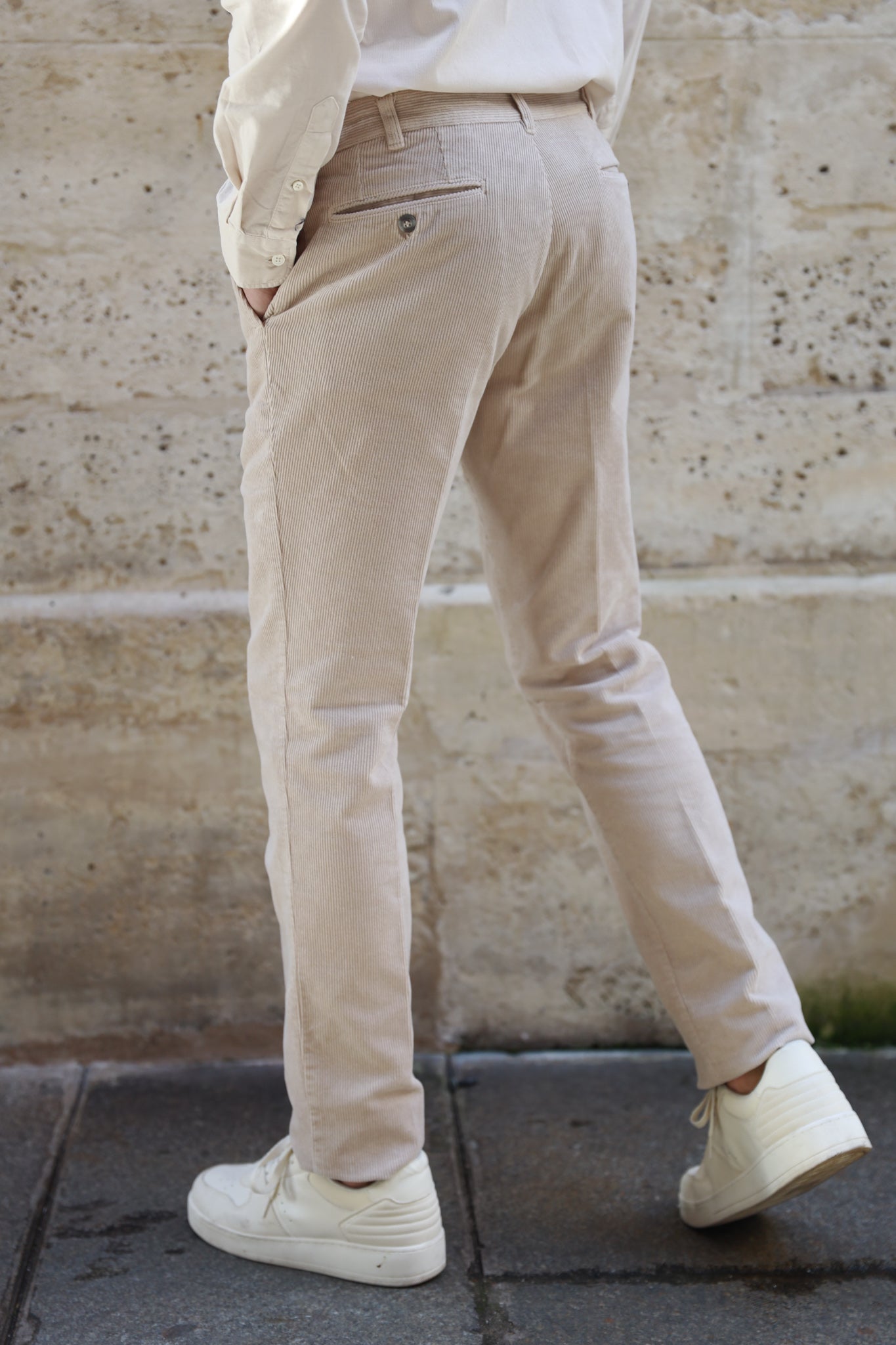 Pantalon Seanfit en velours côtelé - Beige-PANTALON HOMME-Curling-Paris